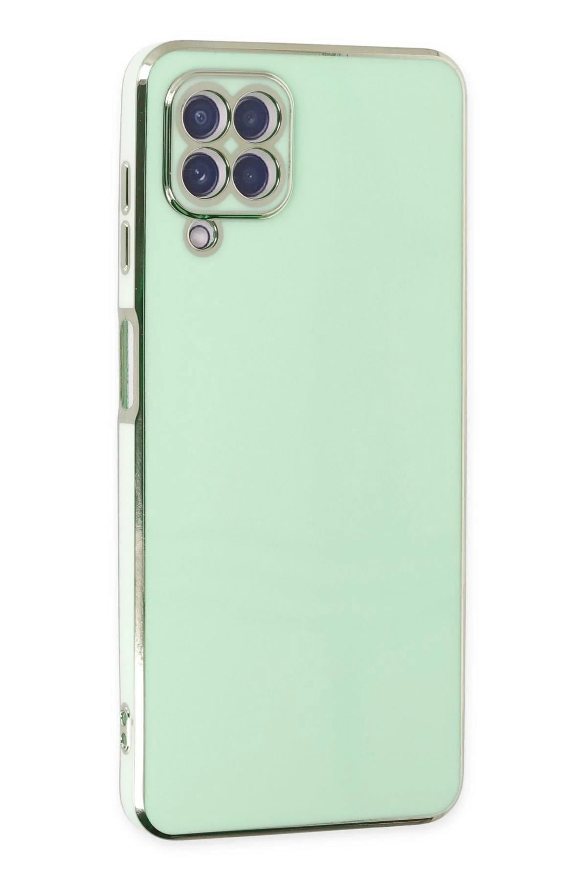 Mey İthalat®  Samsung Galaxy A22 Kılıf Volet Silikon - Açık Yeşil