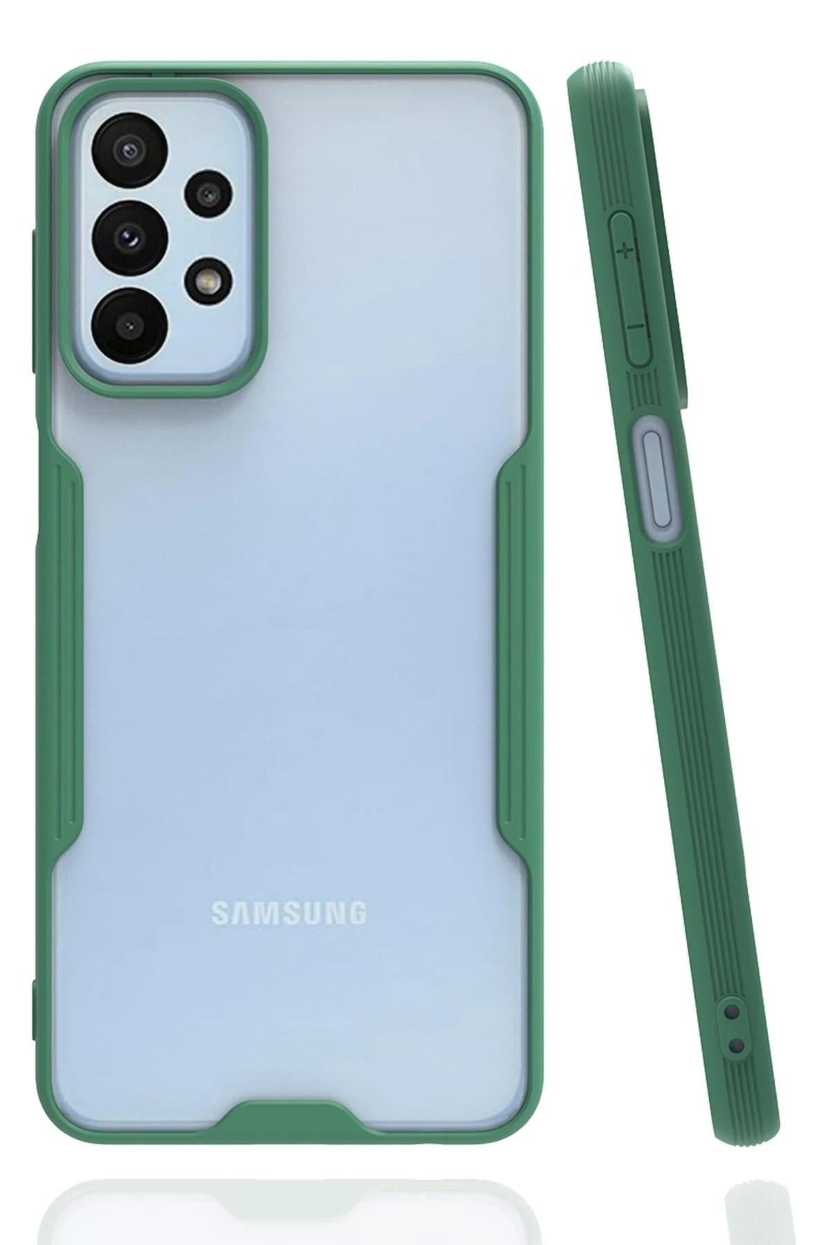 Mey İthalat®  Samsung Galaxy A23 4G Kılıf Platin Silikon - Yeşil