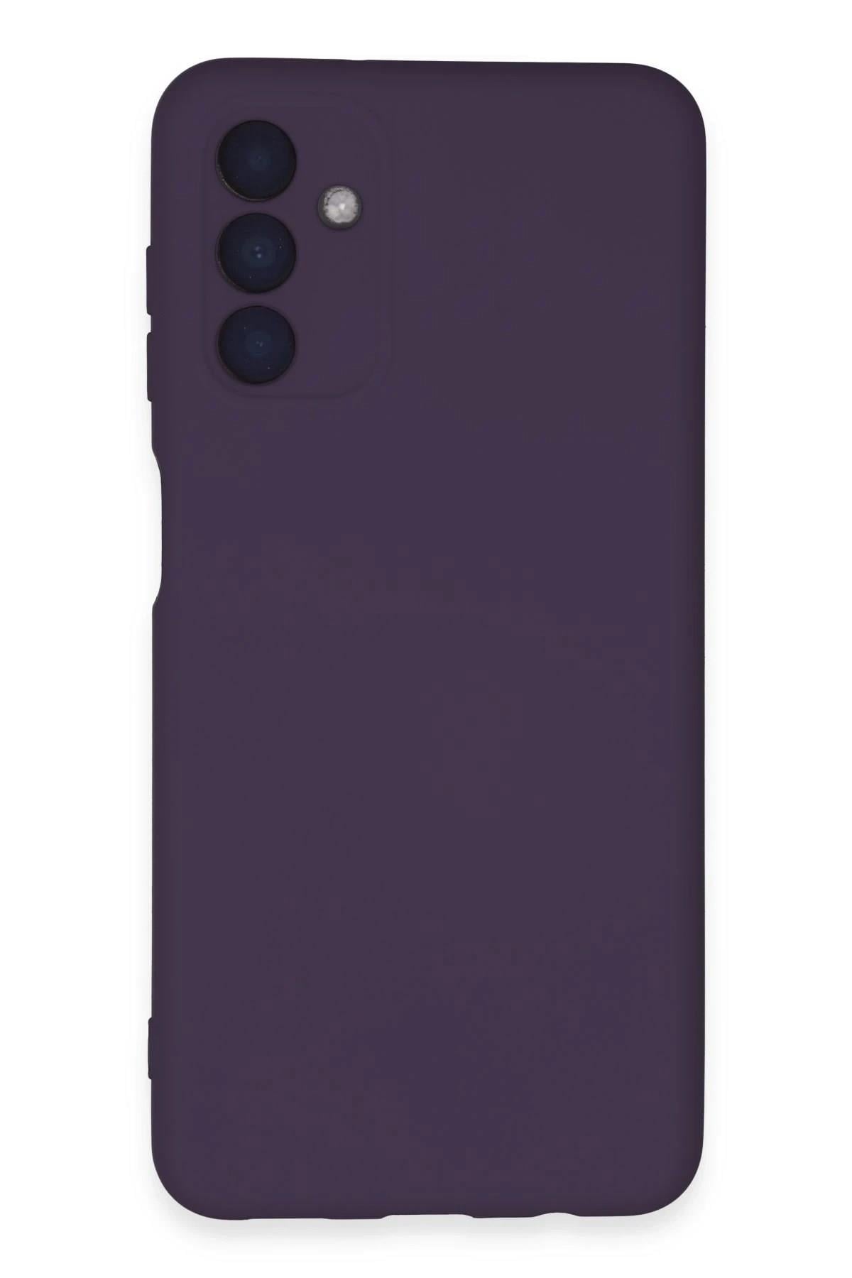 Mey İthalat®  Samsung Galaxy A24 4G Kılıf Nano içi Kadife Silikon - Mor