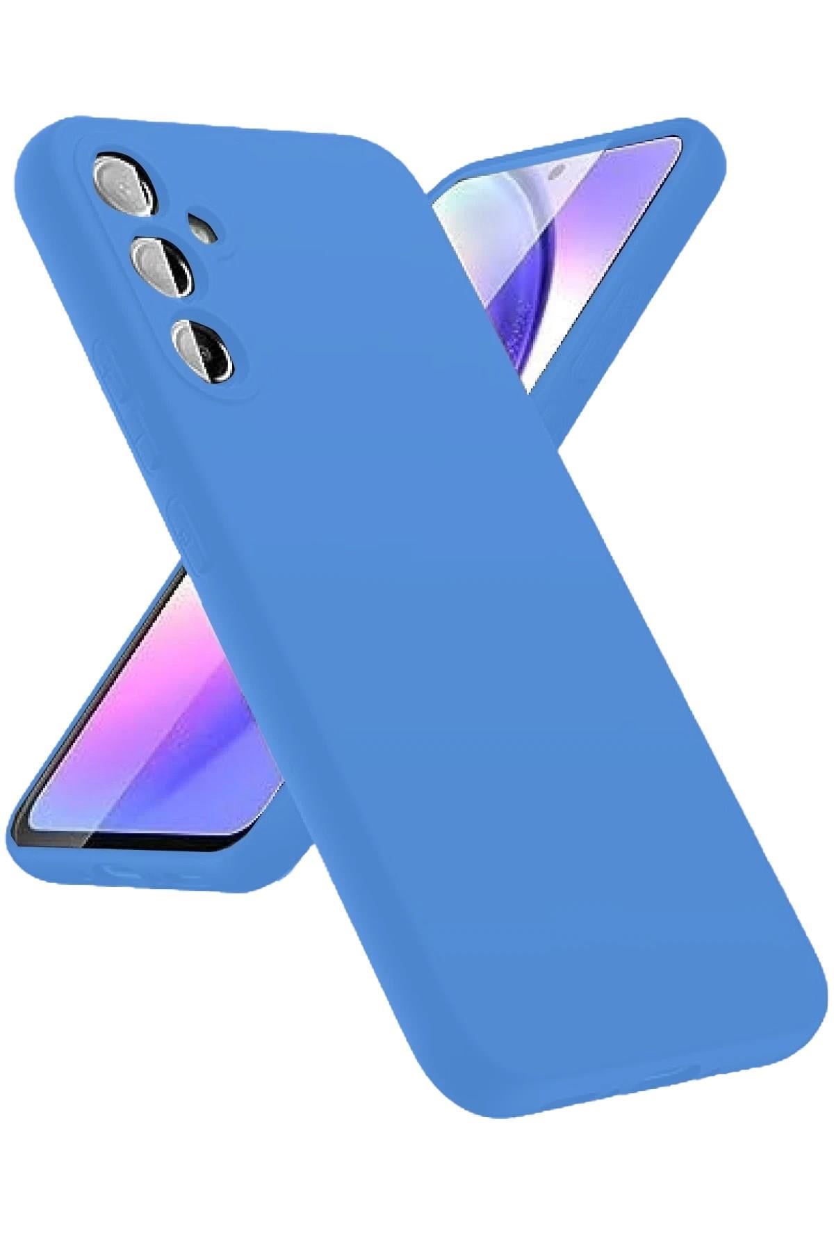 Mey İthalat®  Samsung Galaxy A24 4G Kılıf First Silikon - Mavi