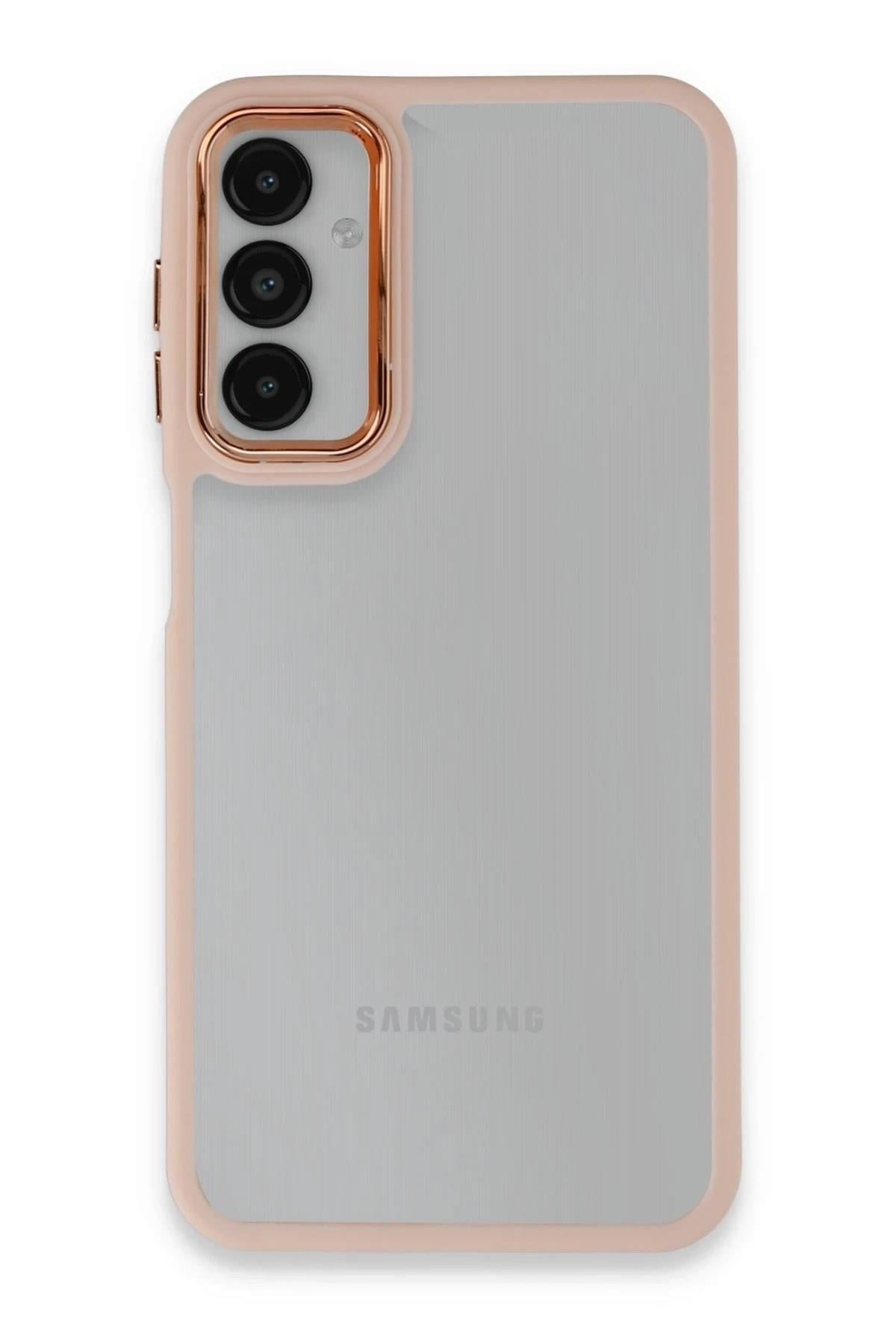 Mey İthalat®  Samsung Galaxy A24 4G Kılıf Dora Kapak - Pudra