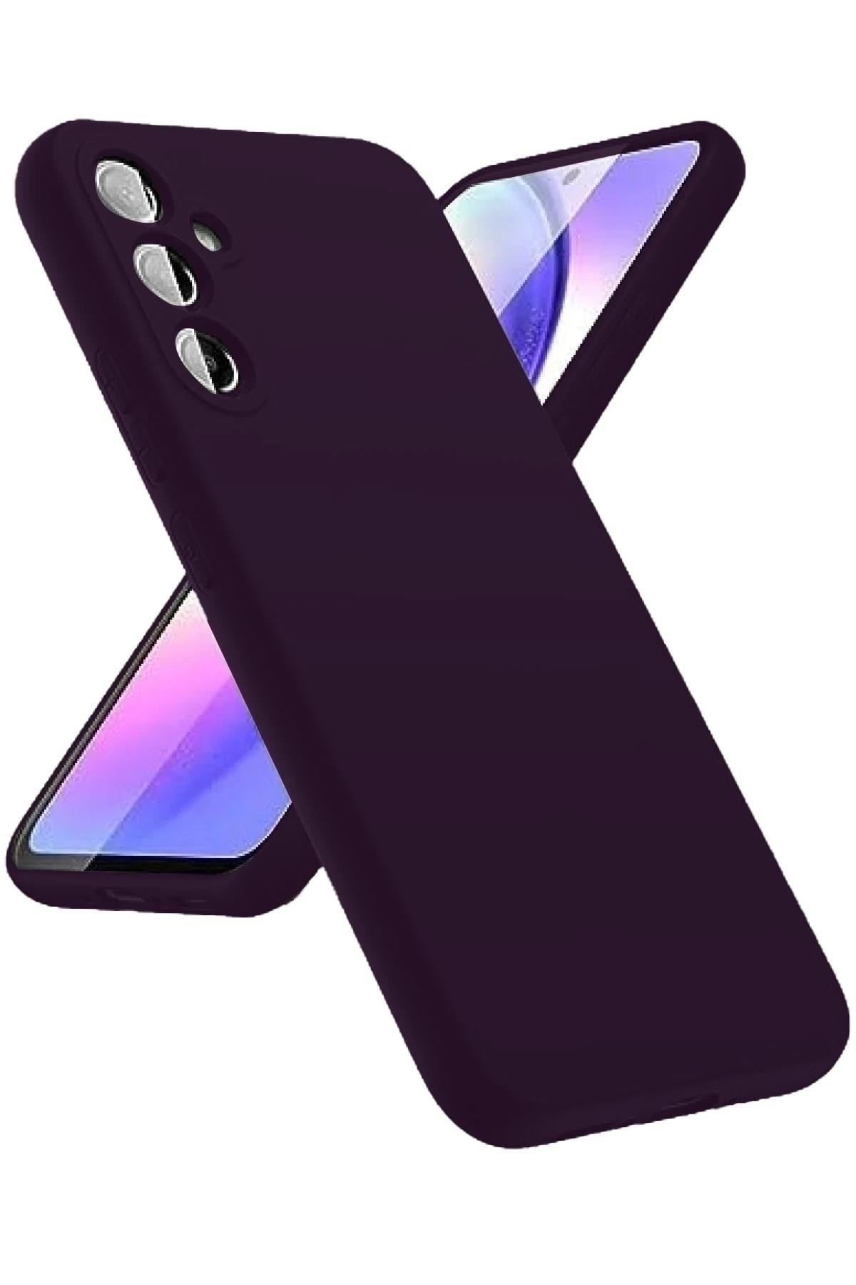 Mey İthalat®  Samsung Galaxy A24 4G Kılıf First Silikon - Mor