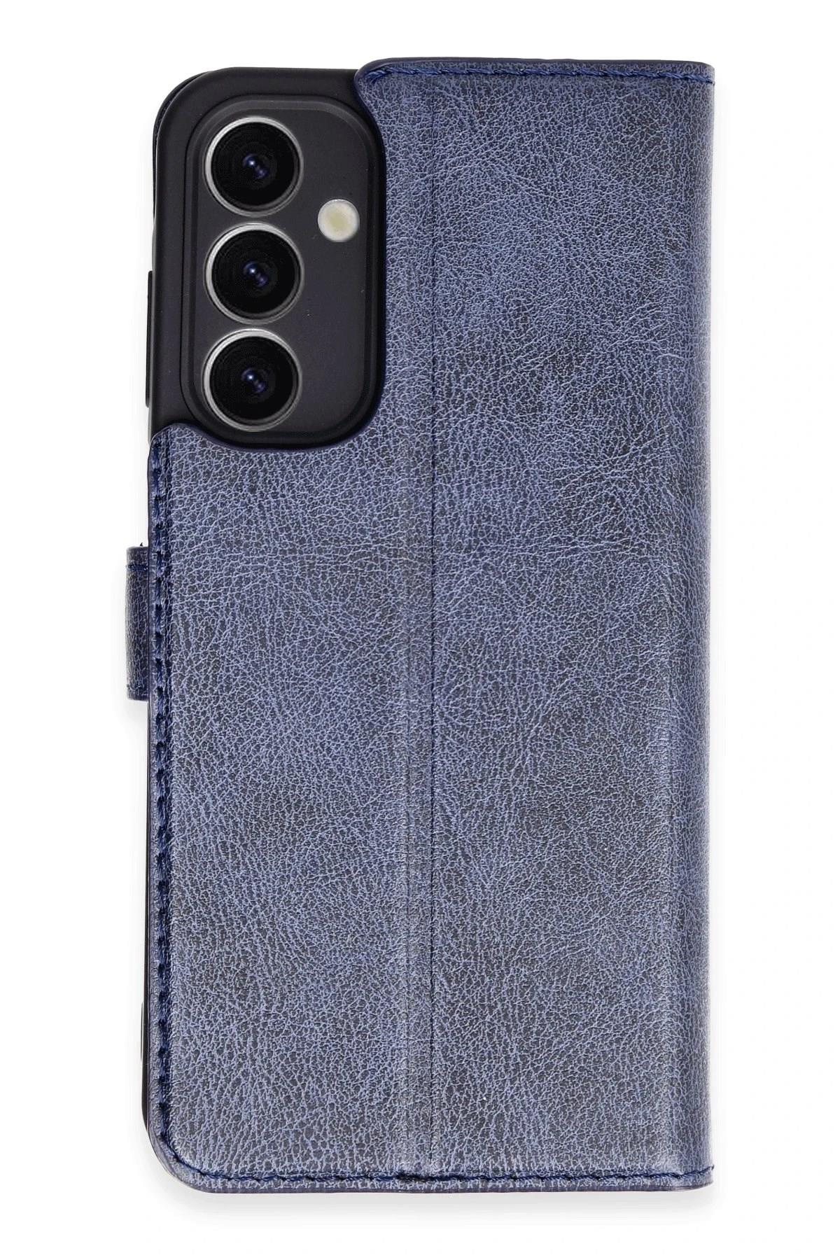 Mey İthalat®  Samsung Galaxy A25 5G Kılıf Trend S Plus Kapaklı Kılıf - Lacivert