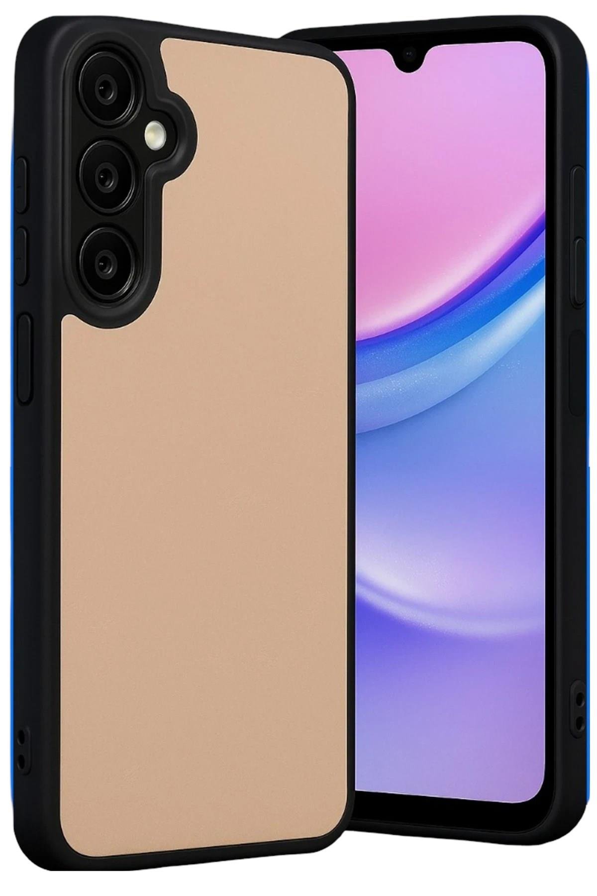 Mey İthalat®  Samsung Galaxy A26 Kılıf Aras Deri Kapak - Pudra