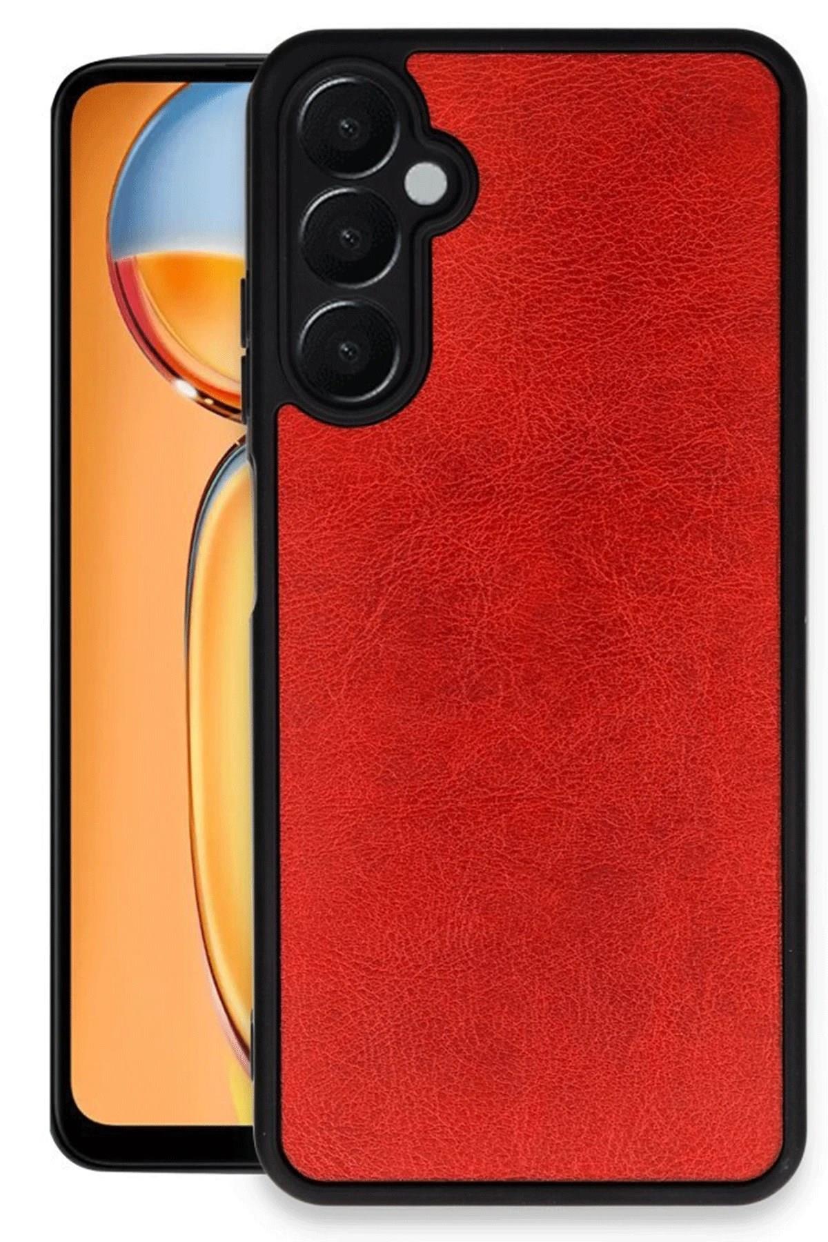 Mey İthalat®  Samsung Galaxy A26 Kılıf Aras Deri Kapak - Kırmızı