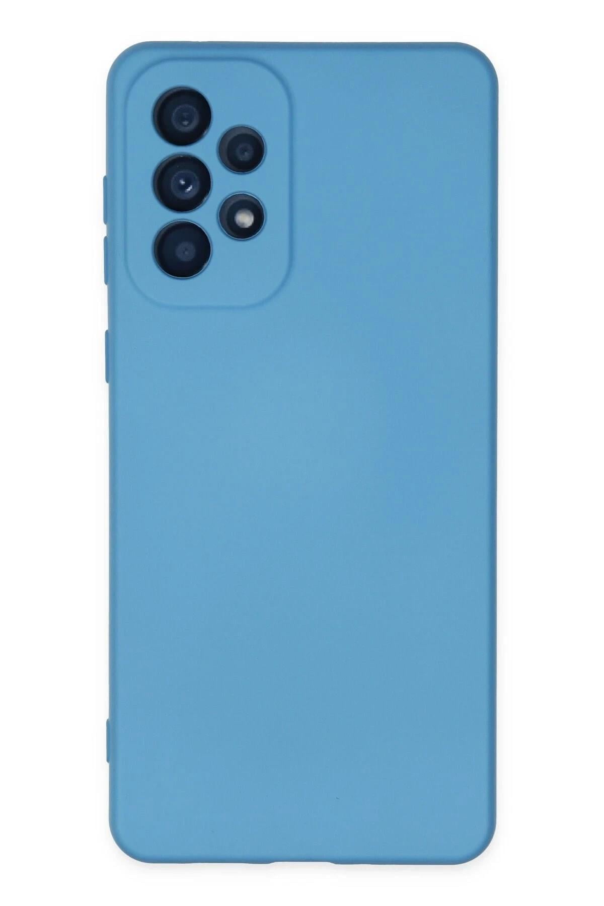 Mey İthalat®  Samsung Galaxy A33 5G Kılıf Nano içi Kadife Silikon - Mavi