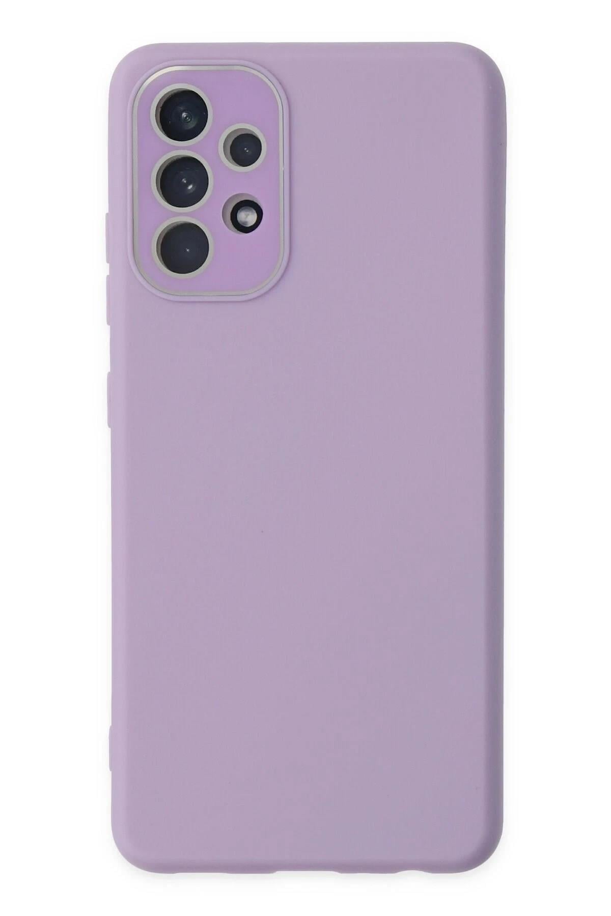 Mey İthalat®  Samsung Galaxy A33 5G Kılıf Lansman Glass Kapak - Lila