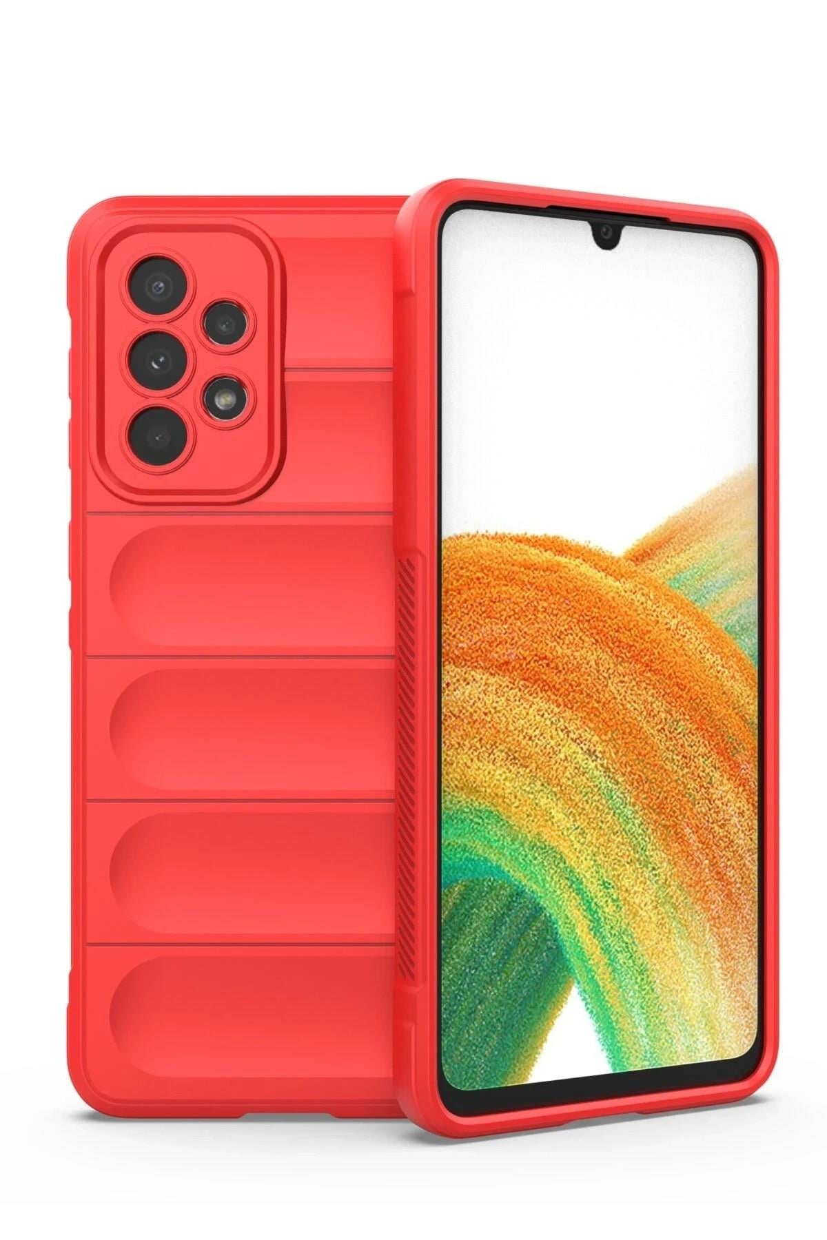Mey İthalat®  Samsung Galaxy A33 5G Kılıf Optimum Silikon - Kırmızı