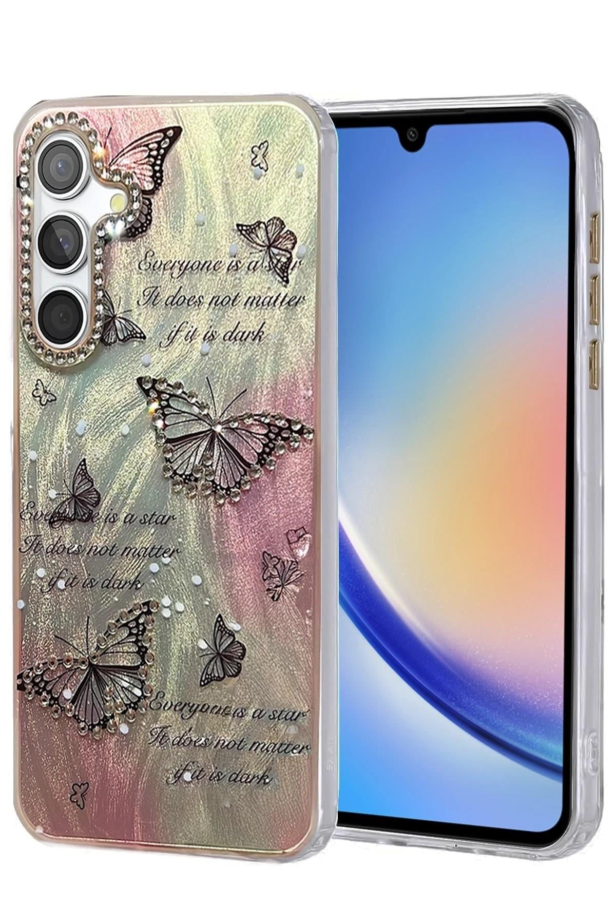 Mey İthalat®  Samsung Galaxy A34 5G Kılıf Blade Aynalı Desenli Kapak - Desen 6