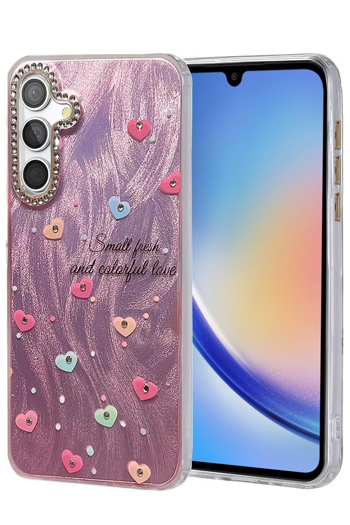 Mey İthalat®  Samsung Galaxy A34 5G Kılıf Blade Aynalı Desenli Kapak - Desen 8