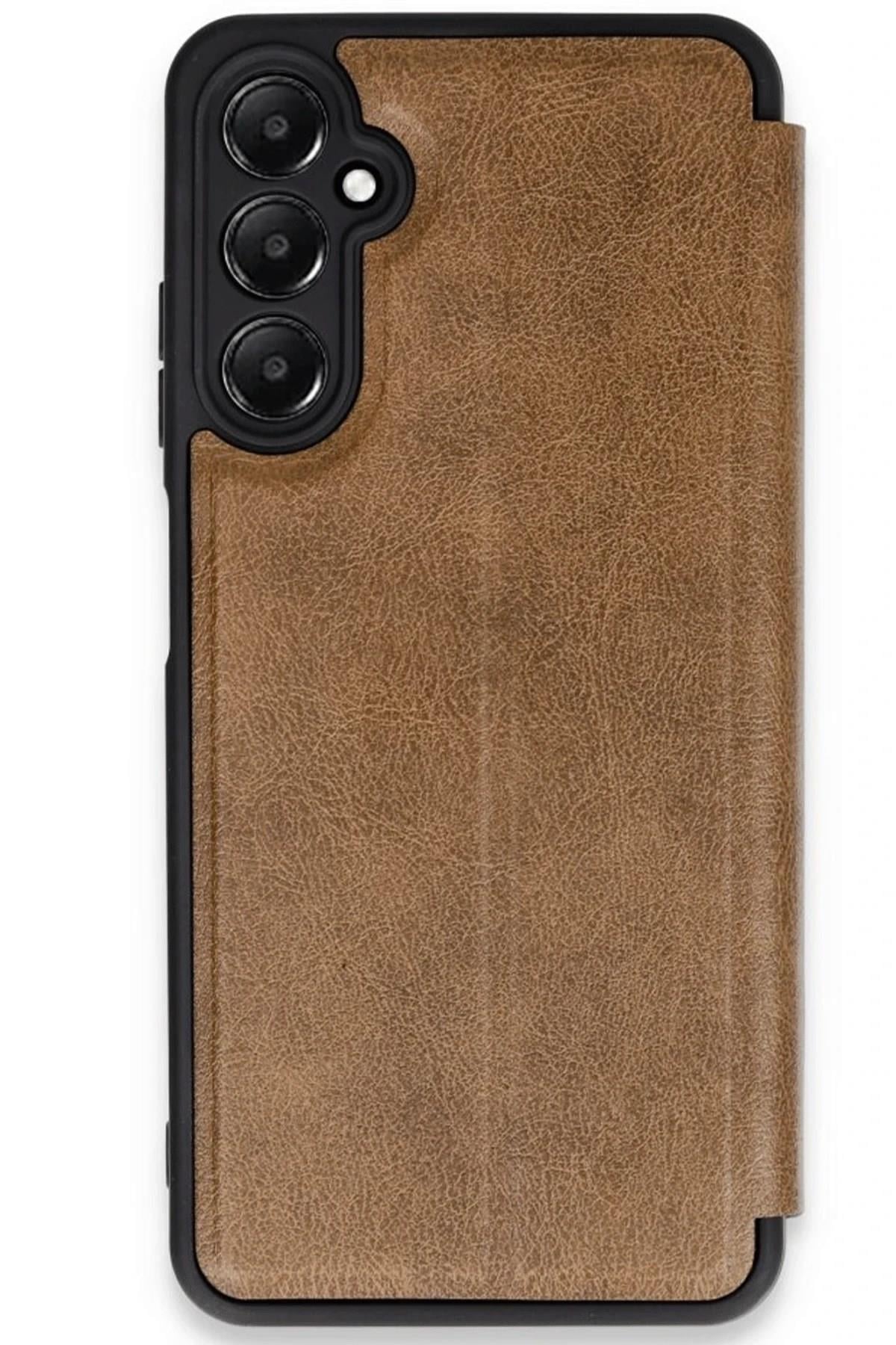 Mey İthalat®  Samsung Galaxy A35 5G Kılıf Flip Cover - Taba