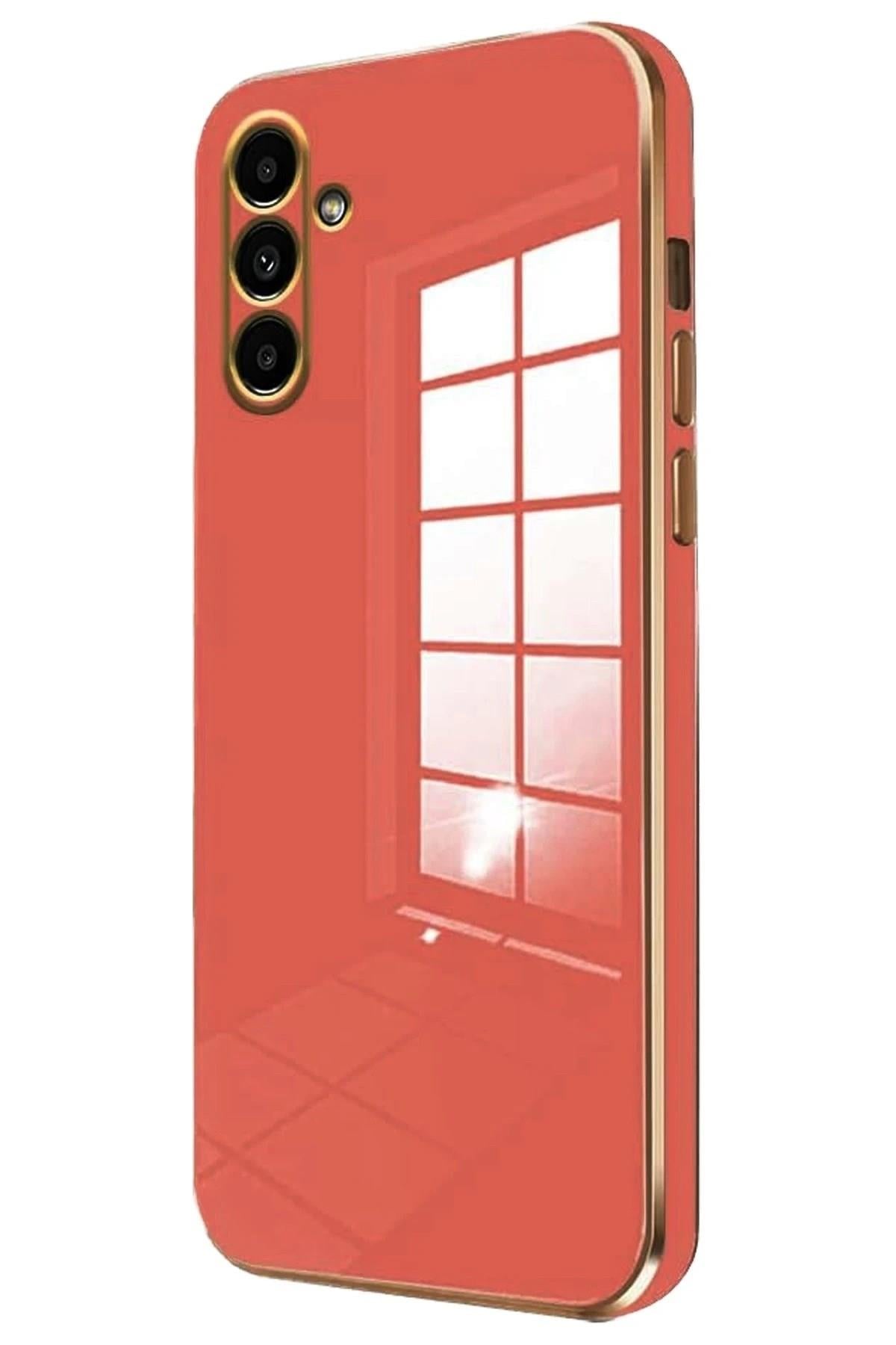 Mey İthalat®  Samsung Galaxy A35 5G Kılıf Volet Silikon - Kırmızı