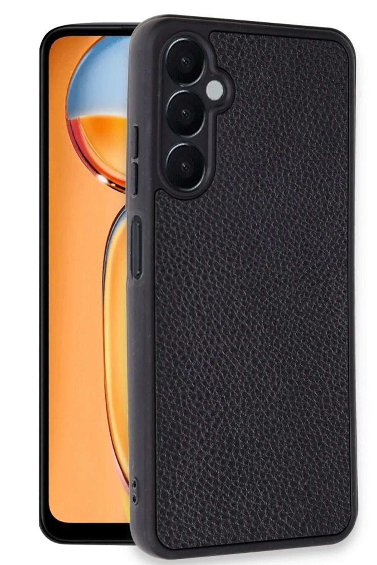 Mey İthalat®  Samsung Galaxy A36 Kılıf Aras Deri Kapak - Siyah