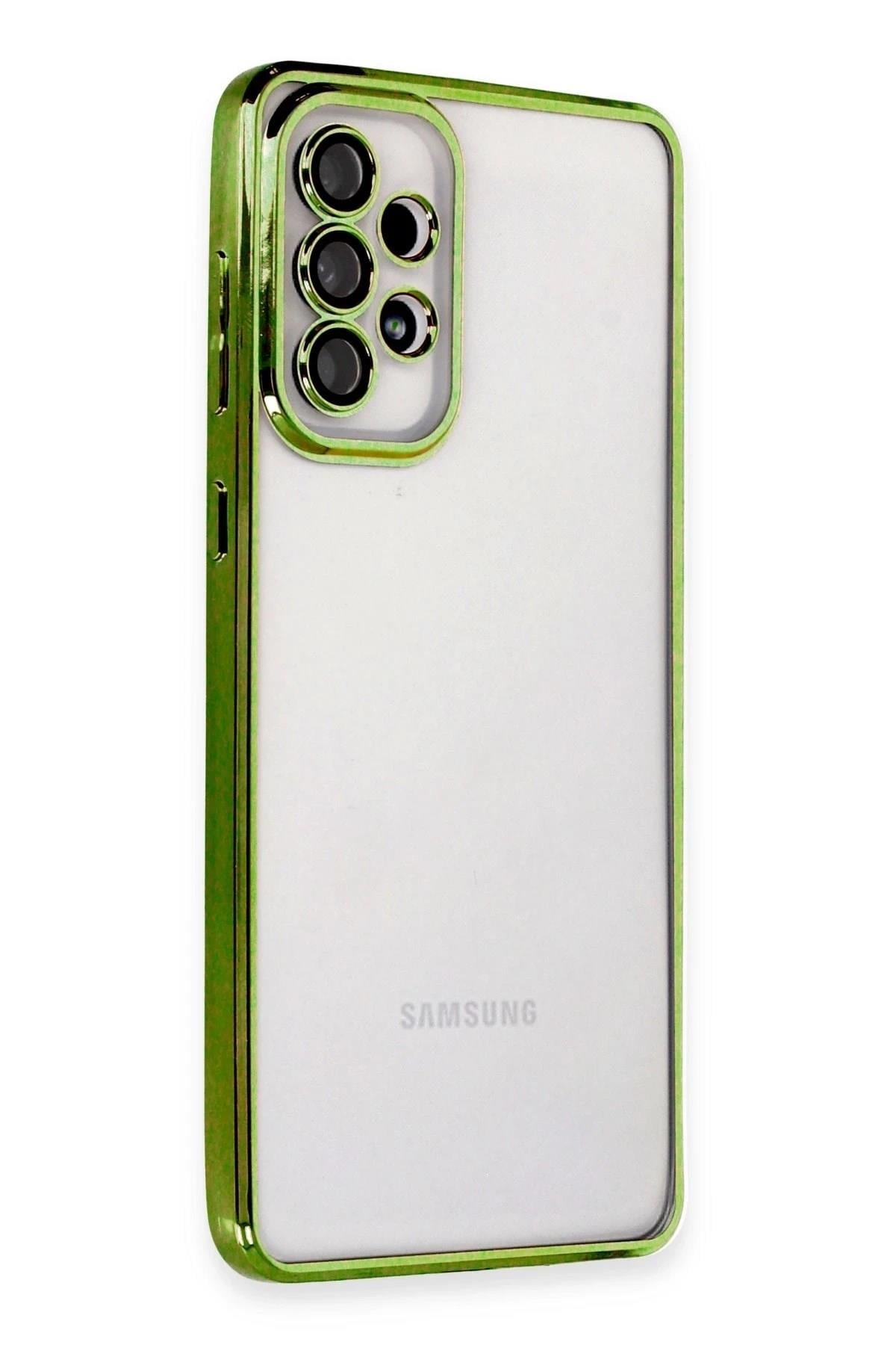 Mey İthalat®  Samsung Galaxy A53 5G Kılıf  Lensli Silikon - Yeşil