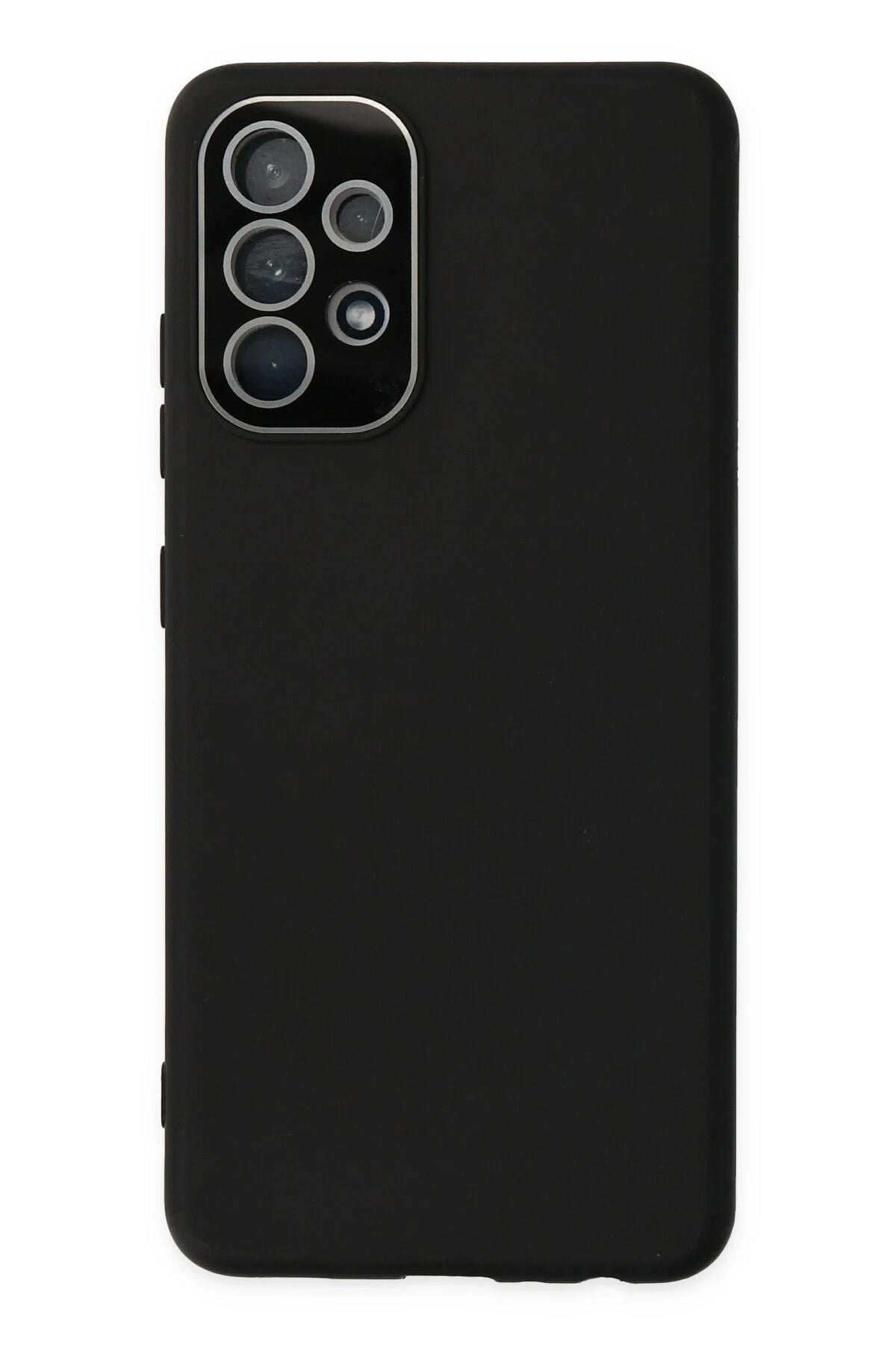 Mey İthalat®  Samsung Galaxy A53 5G Kılıf Lansman Glass Kapak - Siyah
