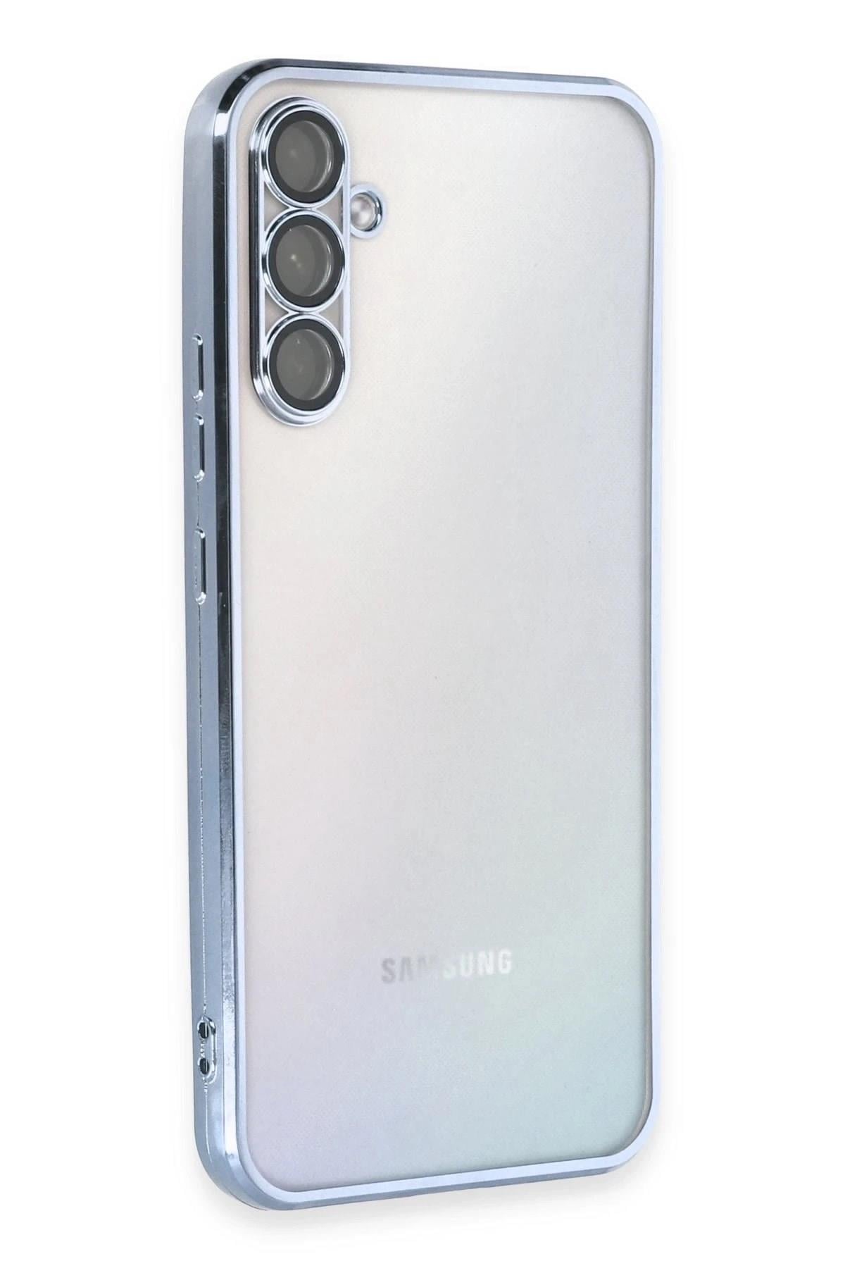 Mey İthalat®  Samsung Galaxy A54 5G Kılıf  Lensli Silikon - Açık Mavi