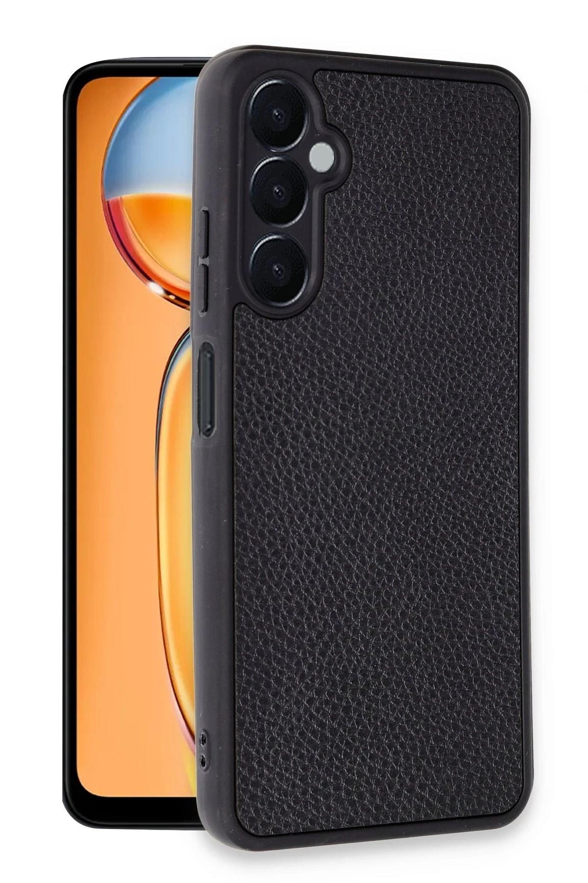 Mey İthalat®  Samsung Galaxy A56 Kılıf Aras Deri Kapak - Siyah