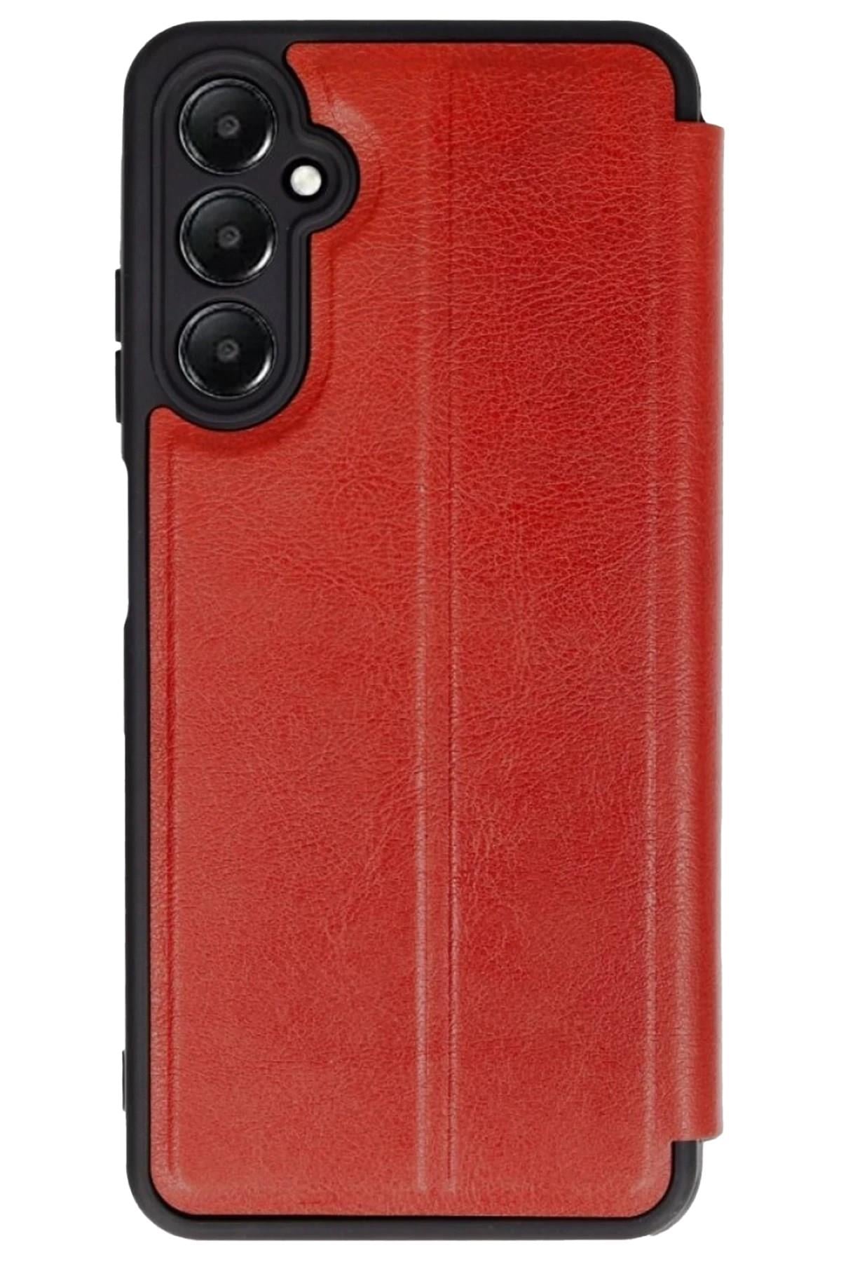 Mey İthalat®  Samsung Galaxy A56 Kılıf Flip Cover - Kırmızı