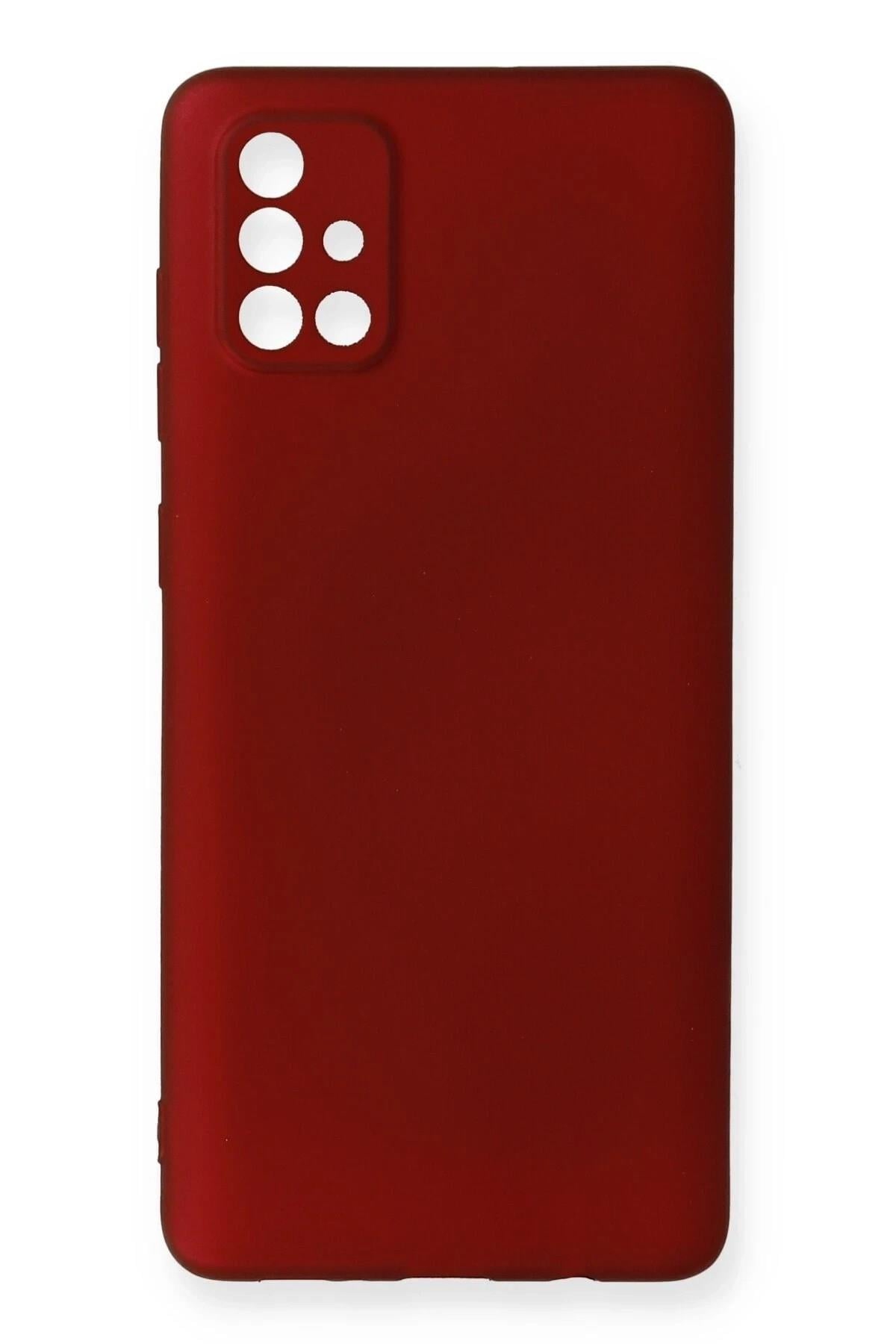 Mey İthalat®  Samsung Galaxy A71 Kılıf First Silikon - Bordo