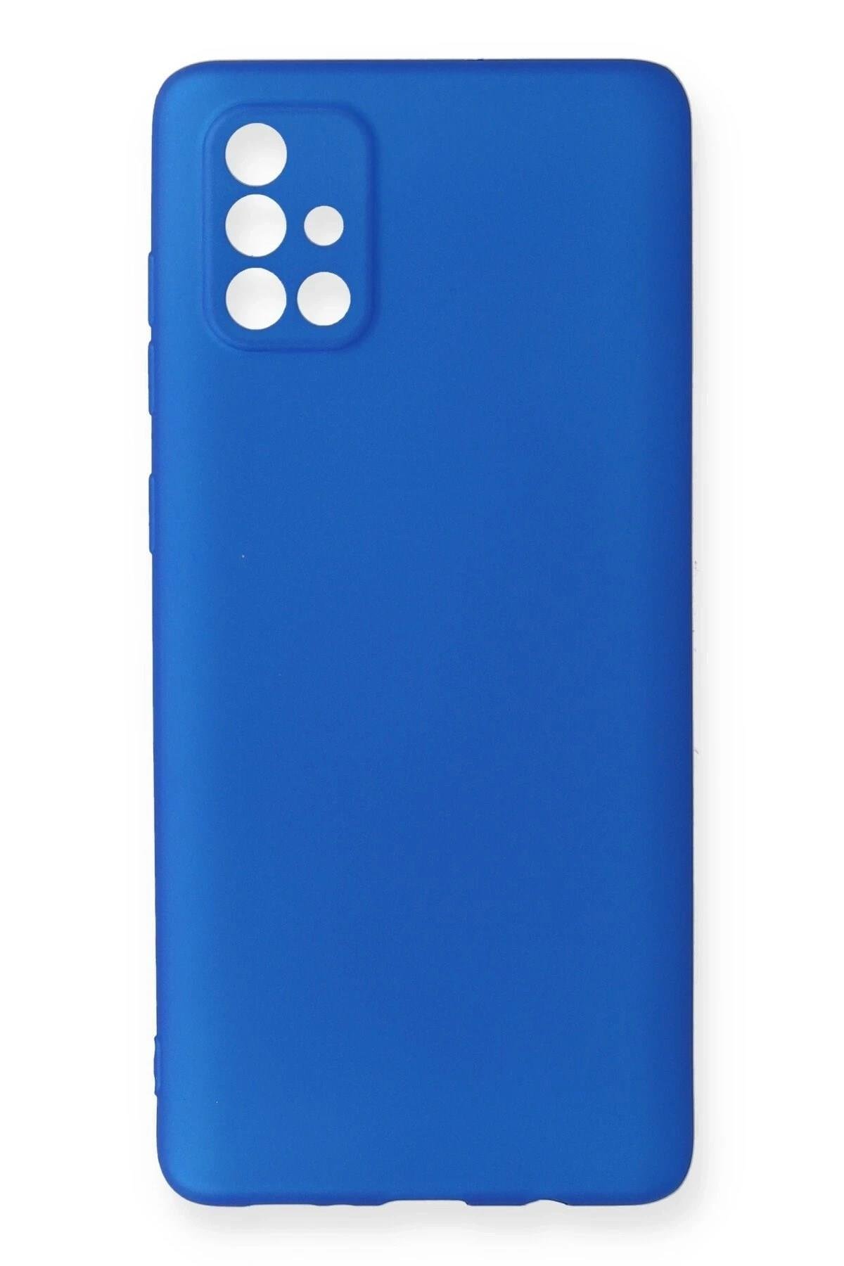 Mey İthalat®  Samsung Galaxy A71 Kılıf First Silikon - Mavi