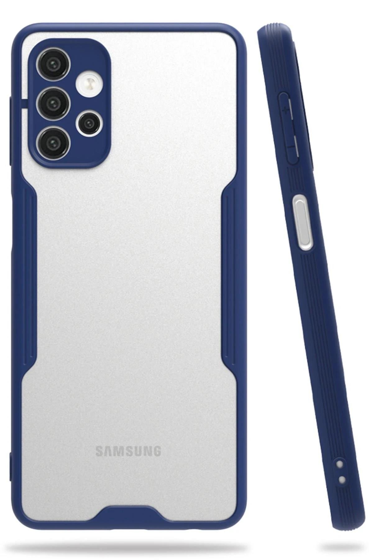 Mey İthalat®  Samsung Galaxy A72 Kılıf Platin Silikon - Lacivert