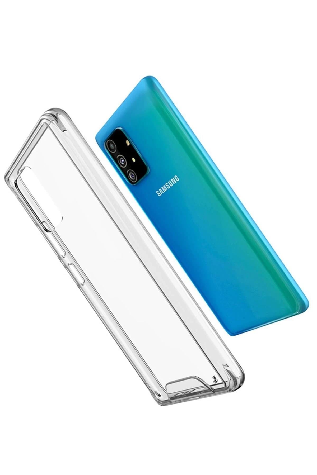 Mey İthalat®  Samsung Galaxy A91 / S10 Lite Kılıf Lüx Şeffaf Silikon
