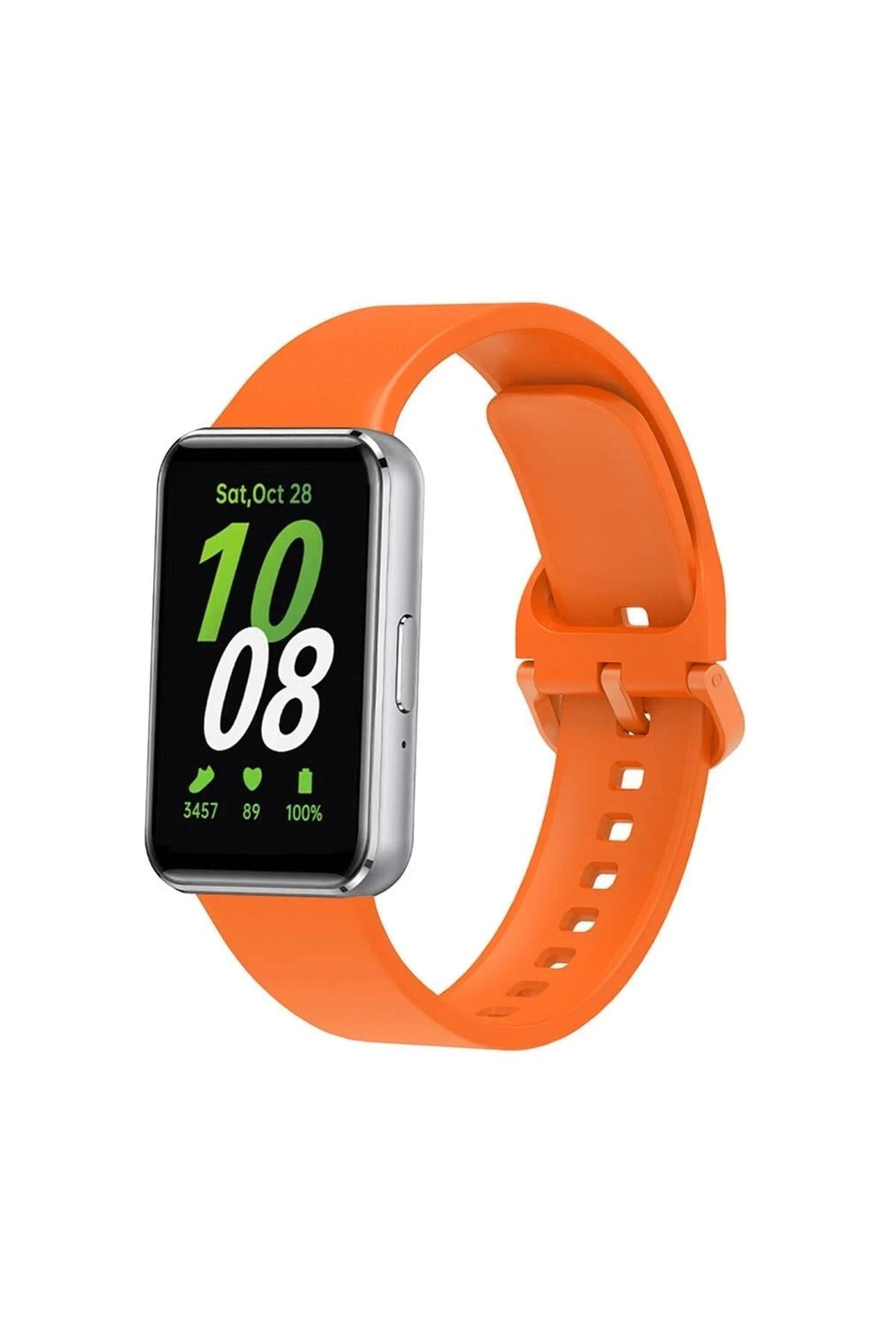Mey İthalat®  Samsung Galaxy Fit 3 Klasik Kordon - Turuncu