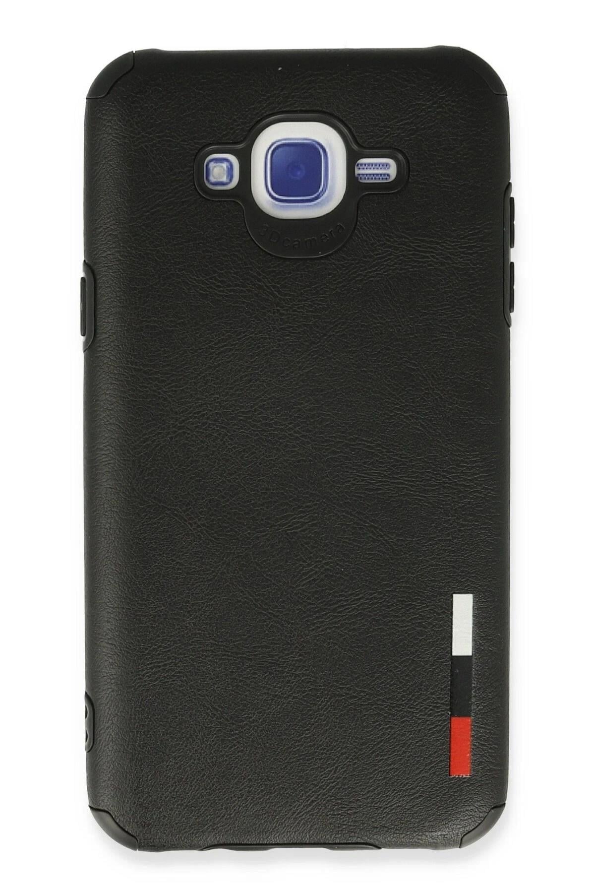 Mey İthalat®  Samsung Galaxy J7 Kılıf Loop Deri Silikon - Siyah