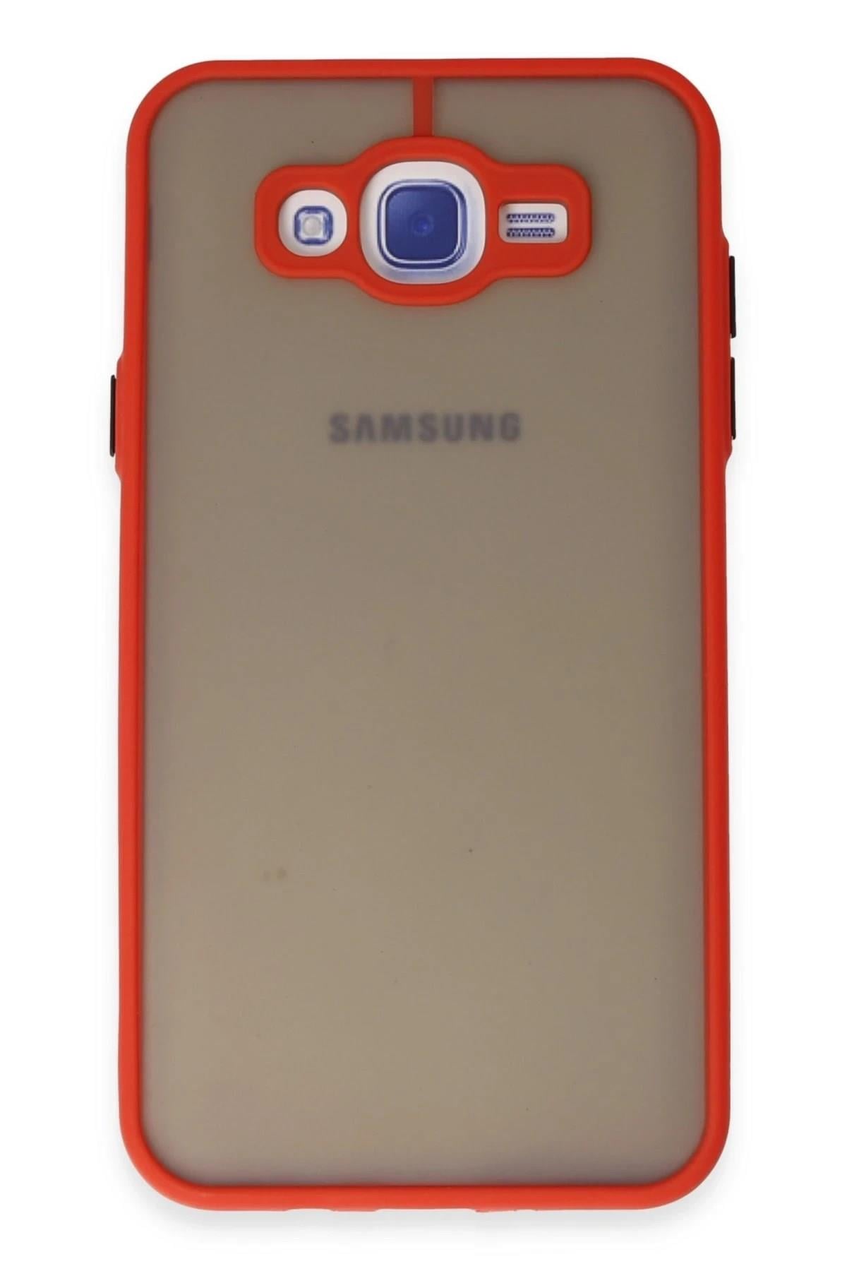 Mey İthalat®  Samsung Galaxy J7 Kılıf Montreal Silikon Kapak - Kırmızı