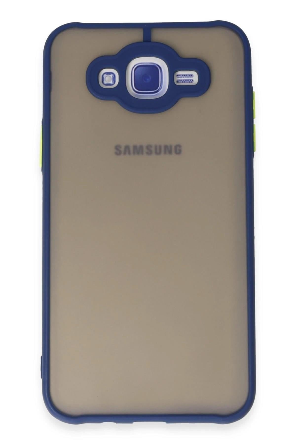 Mey İthalat®  Samsung Galaxy J7 Kılıf Montreal Silikon Kapak - Lacivert