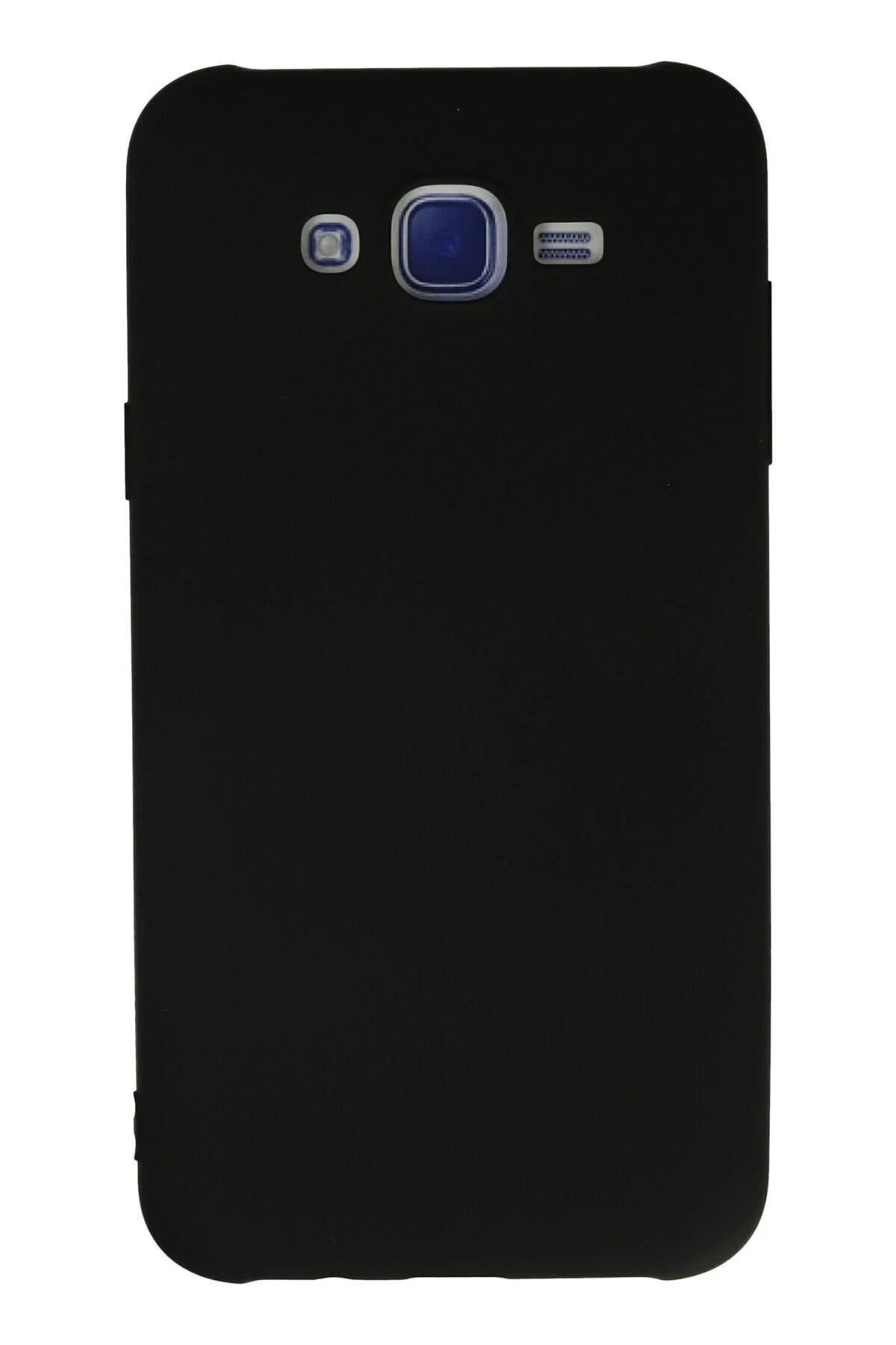 Mey İthalat®  Samsung Galaxy J7 Kılıf Nano içi Kadife Silikon - Siyah