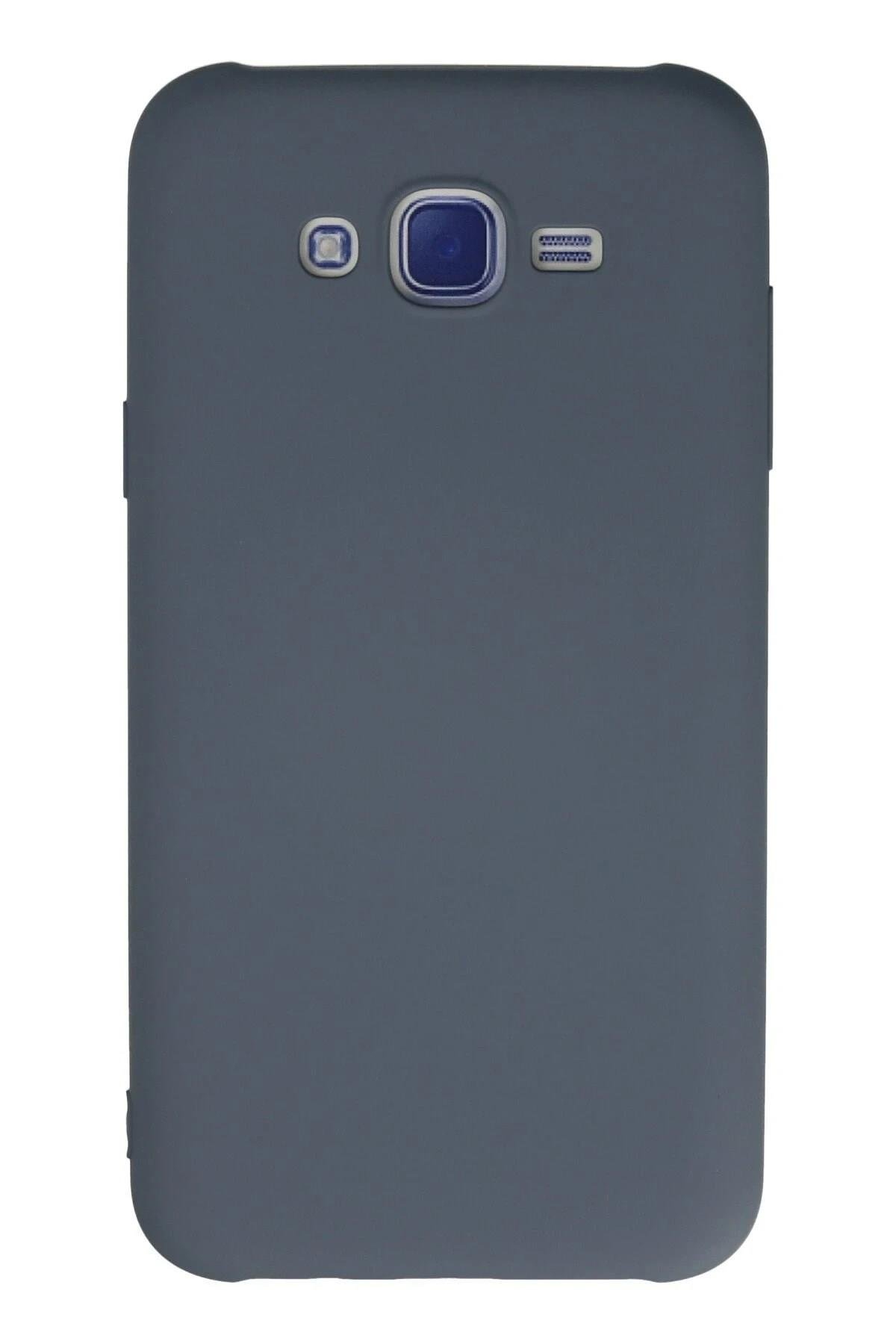 Mey İthalat®  Samsung Galaxy J7 Kılıf Nano içi Kadife Silikon - Gri