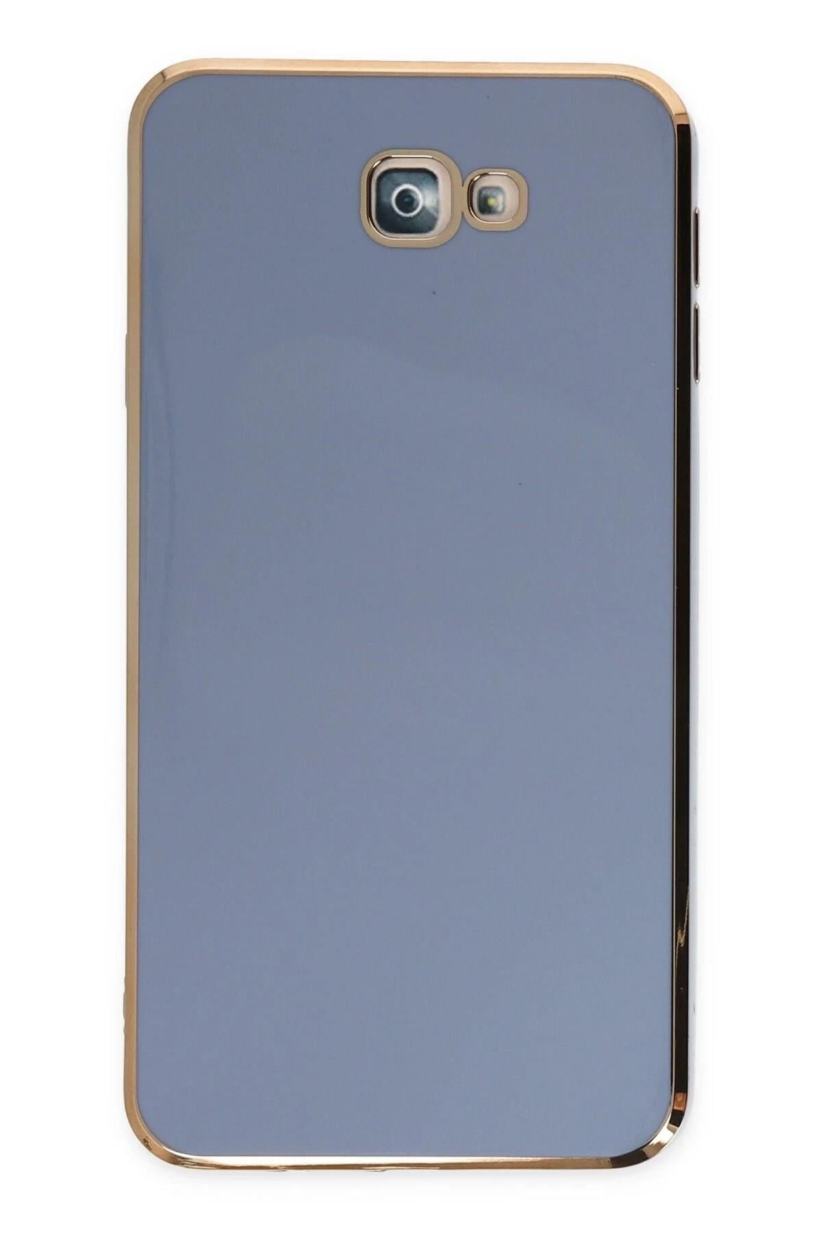 Mey İthalat®  Samsung Galaxy J7 Prime Kılıf Volet Silikon - Mavi