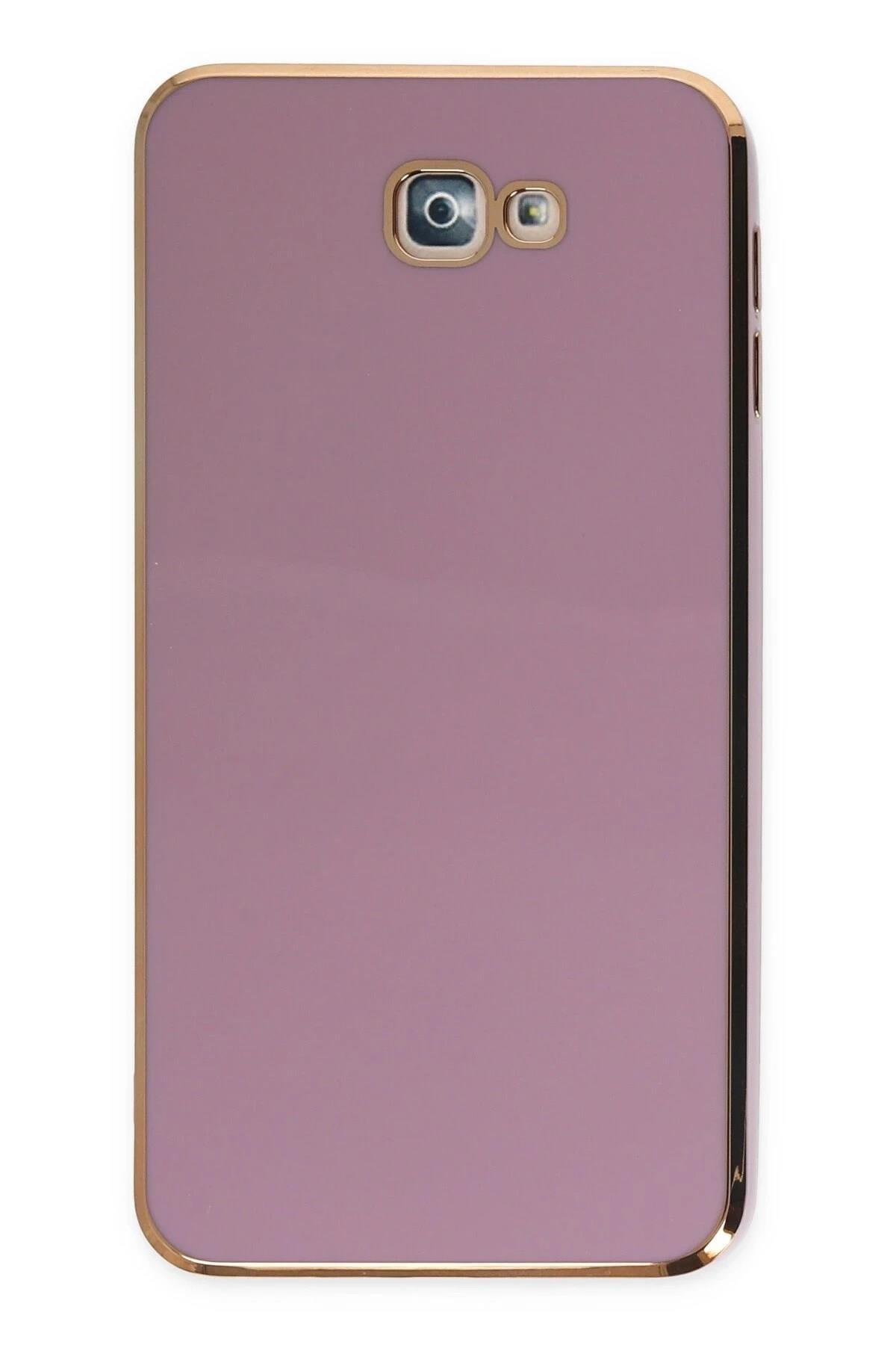 Mey İthalat®  Samsung Galaxy J7 Prime Kılıf Volet Silikon - Mor