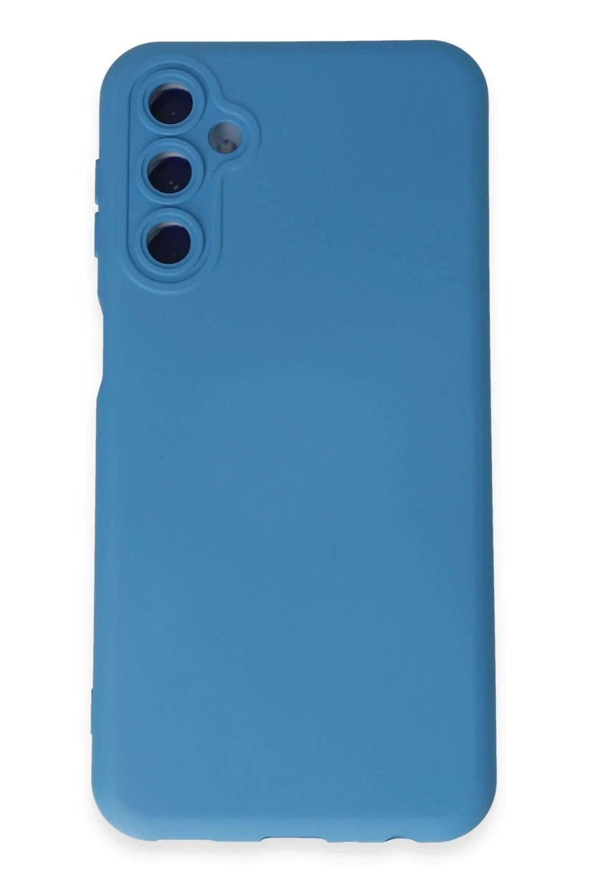 Mey İthalat®  Samsung Galaxy M14 5G Kılıf Nano içi Kadife Silikon - Mavi