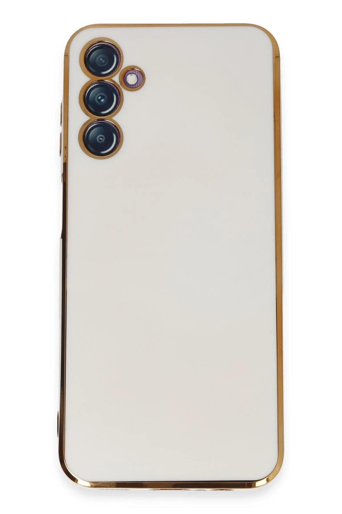 Mey İthalat®  Samsung Galaxy M14 5G Kılıf Volet Silikon - Beyaz