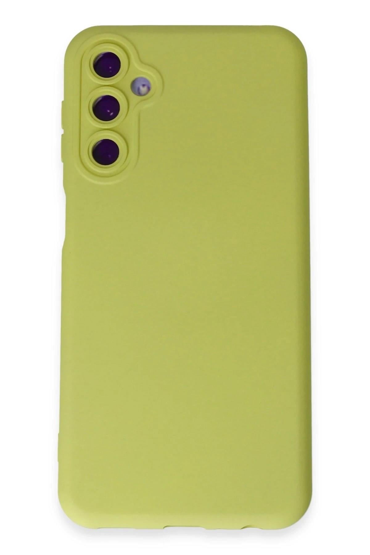 Mey İthalat®  Samsung Galaxy M14 5G Kılıf Nano içi Kadife Silikon - Sarı