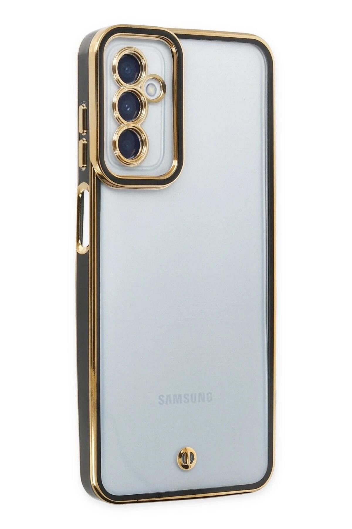 Mey İthalat®  Samsung Galaxy M23 Kılıf Liva Lens Silikon - Siyah