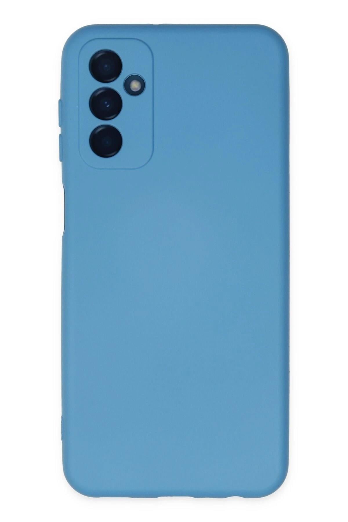 Mey İthalat®  Samsung Galaxy M23 Kılıf Nano içi Kadife Silikon - Mavi