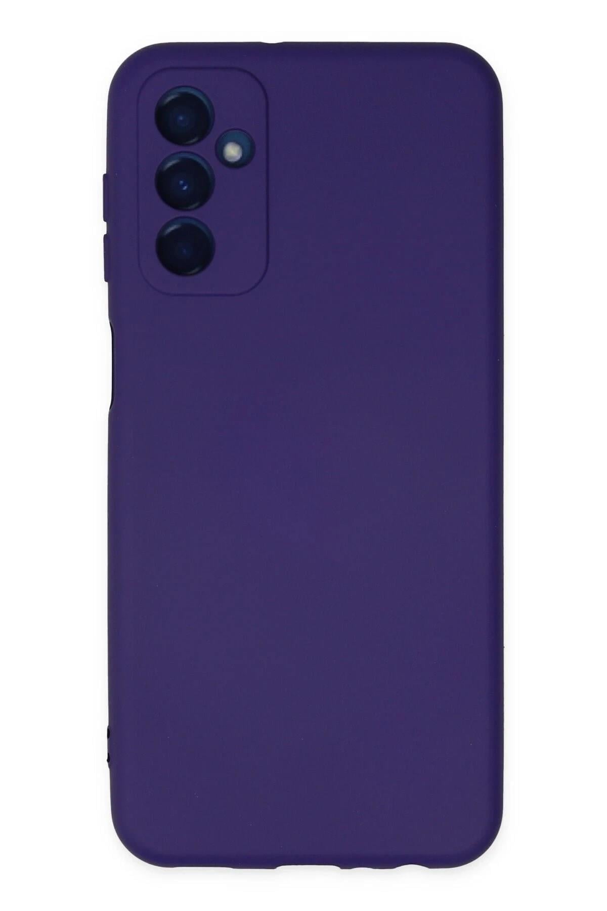Mey İthalat®  Samsung Galaxy M23 Kılıf Nano içi Kadife Silikon - Mor