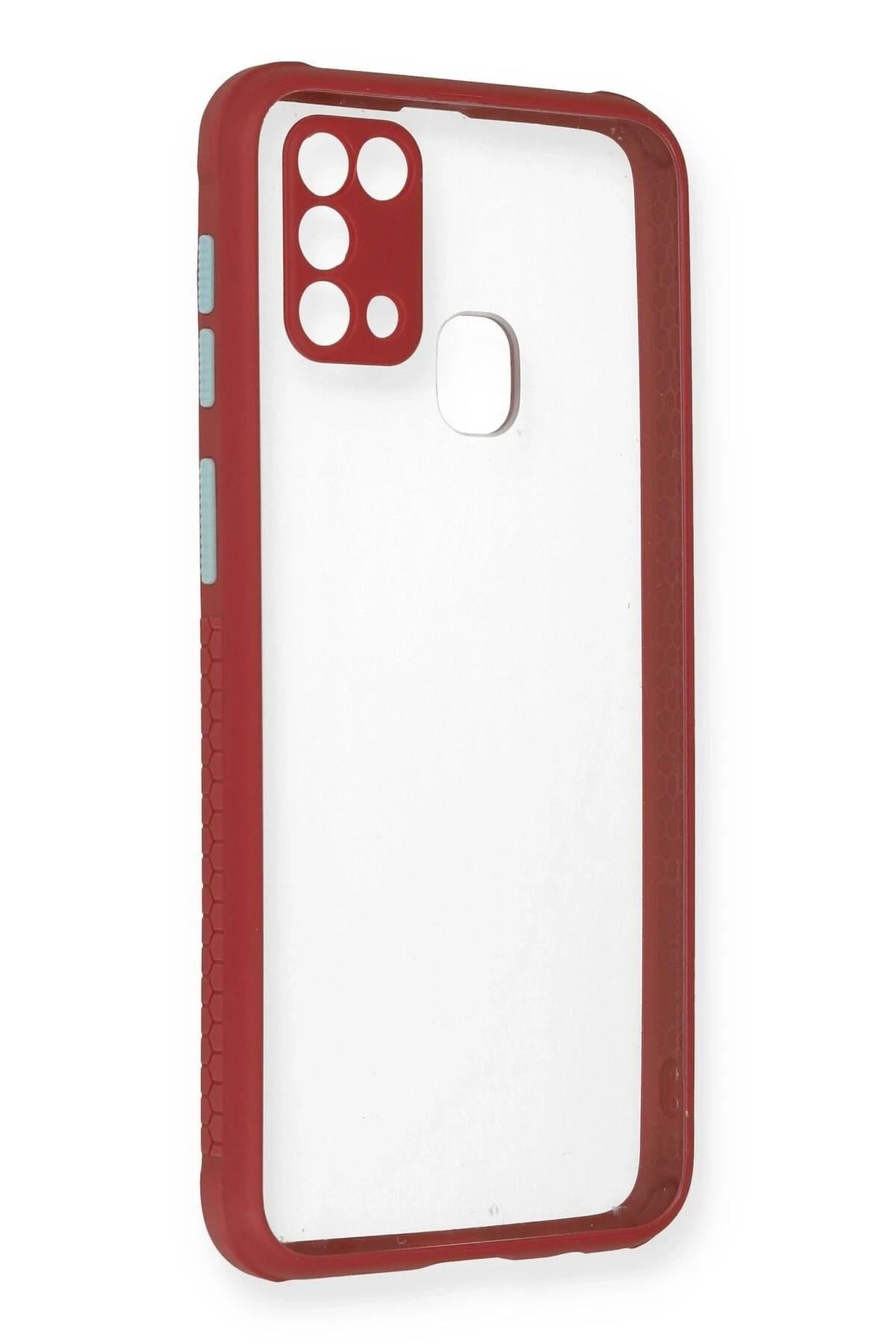 Mey İthalat®  Samsung Galaxy M31 Kılıf Miami Şeffaf Silikon - Fuşya