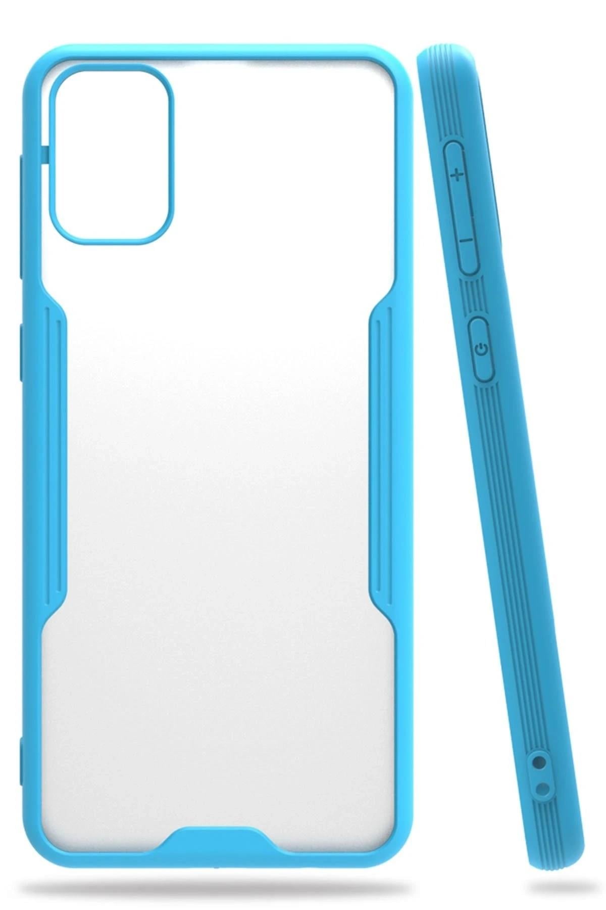 Mey İthalat®  Samsung Galaxy M31 Kılıf Platin Silikon - Mavi