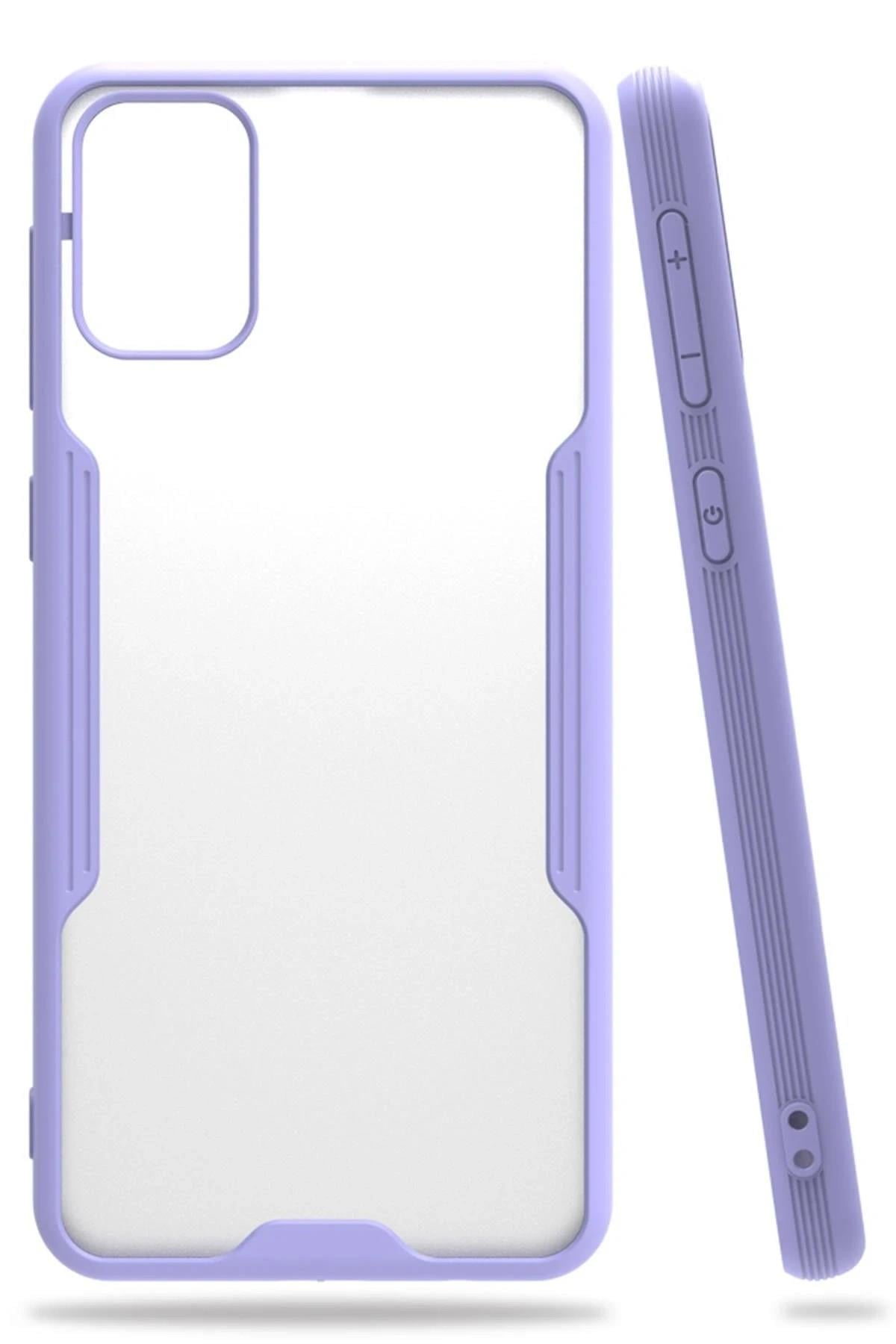 Mey İthalat®  Samsung Galaxy M31 Kılıf Platin Silikon - Lila