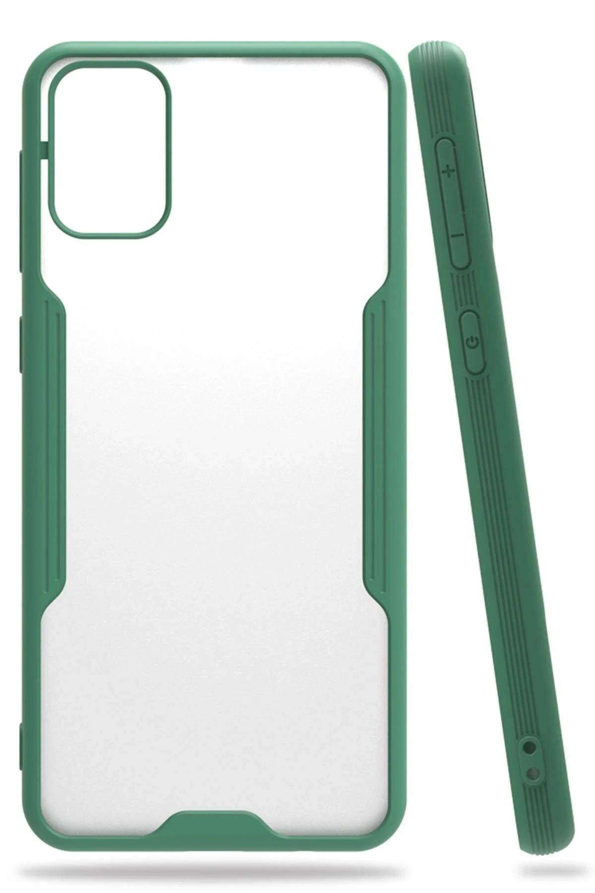 Mey İthalat®  Samsung Galaxy M31 Kılıf Platin Silikon - Yeşil