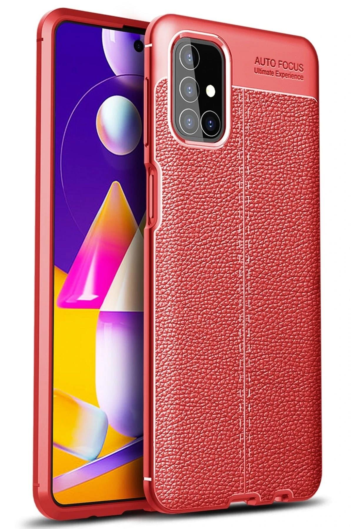 Mey İthalat®  Samsung Galaxy M31S Kılıf Auto Focus Kapak - Kırmızı