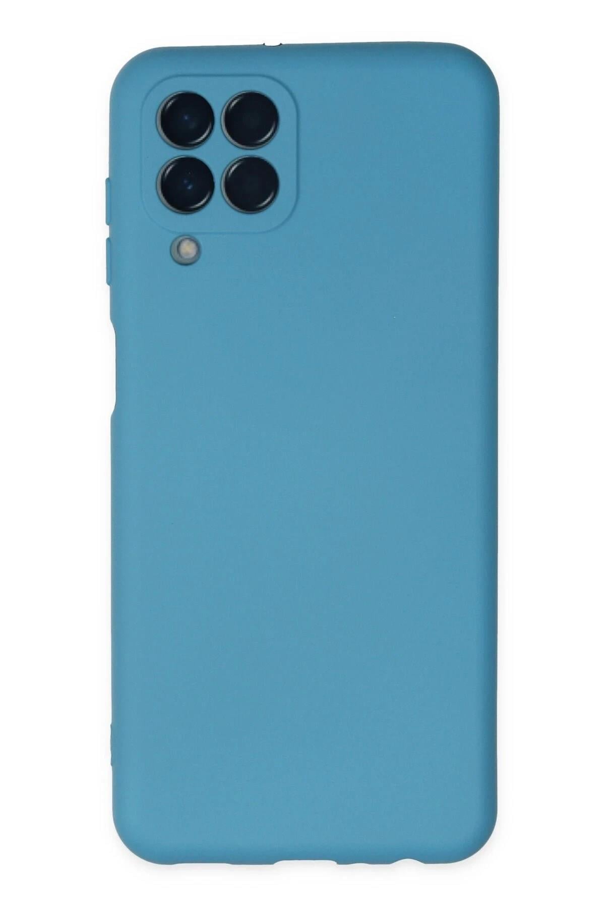 Mey İthalat®  Samsung Galaxy M33 Kılıf Nano içi Kadife Silikon - Mavi