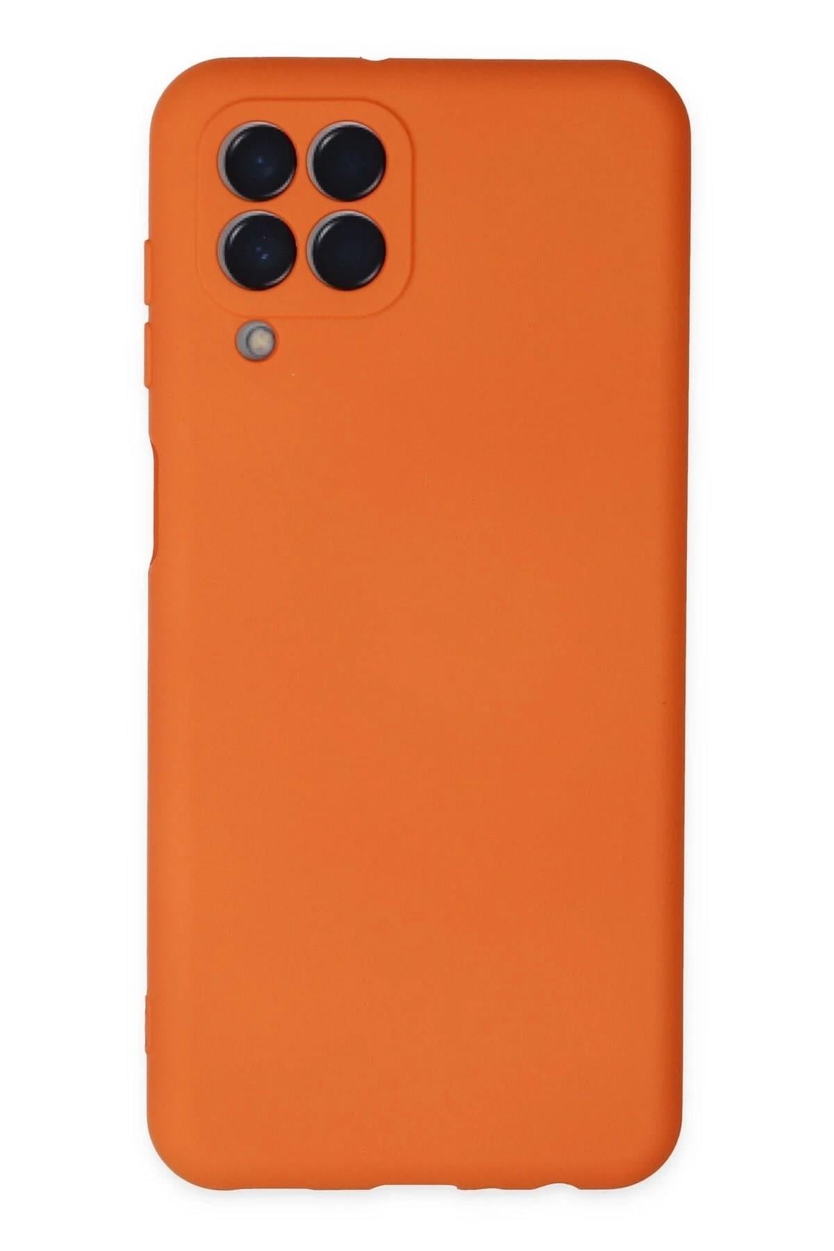 Mey İthalat®  Samsung Galaxy M33 Kılıf Nano içi Kadife Silikon - Turuncu