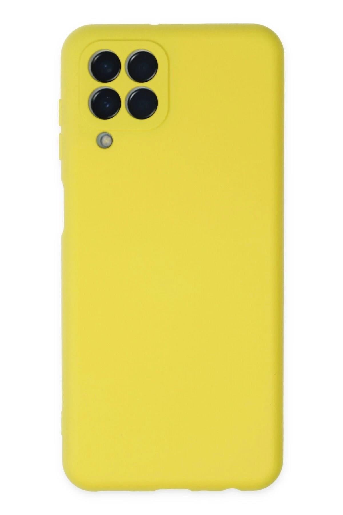 Mey İthalat®  Samsung Galaxy M33 Kılıf Nano içi Kadife Silikon - Sarı