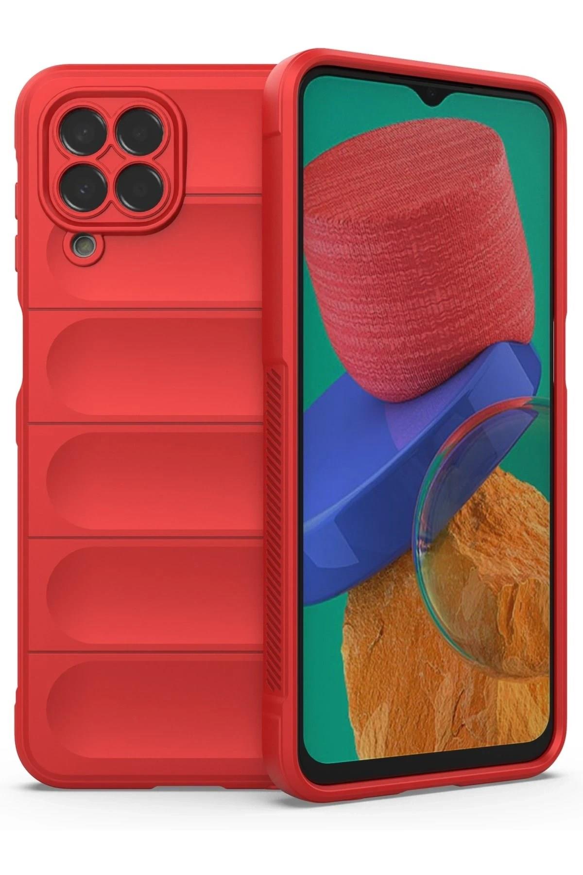 Mey İthalat®  Samsung Galaxy M33 Kılıf Optimum Silikon - Kırmızı