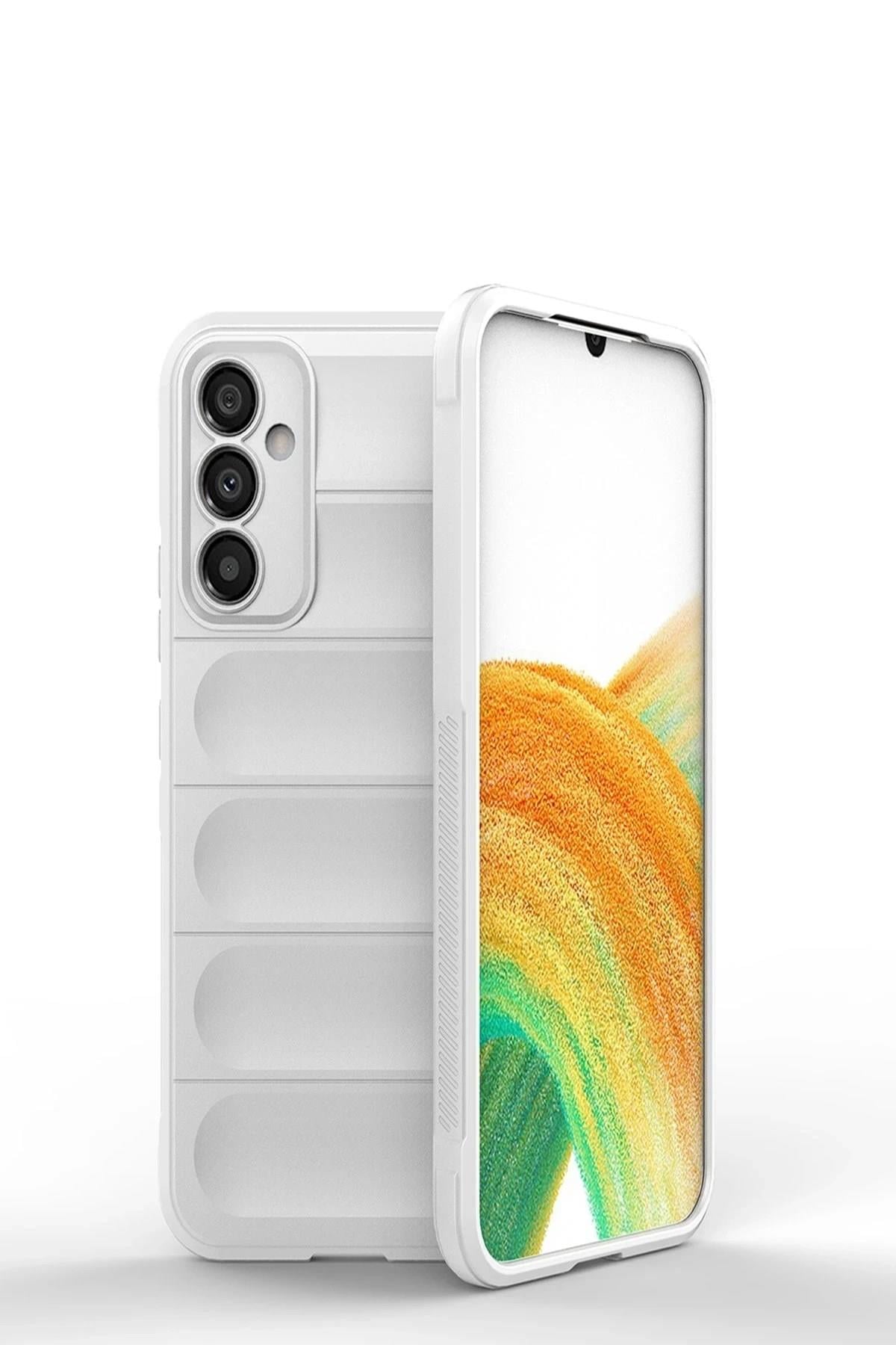Mey İthalat®  Samsung Galaxy M34 5G Kılıf Optimum Silikon - Krem
